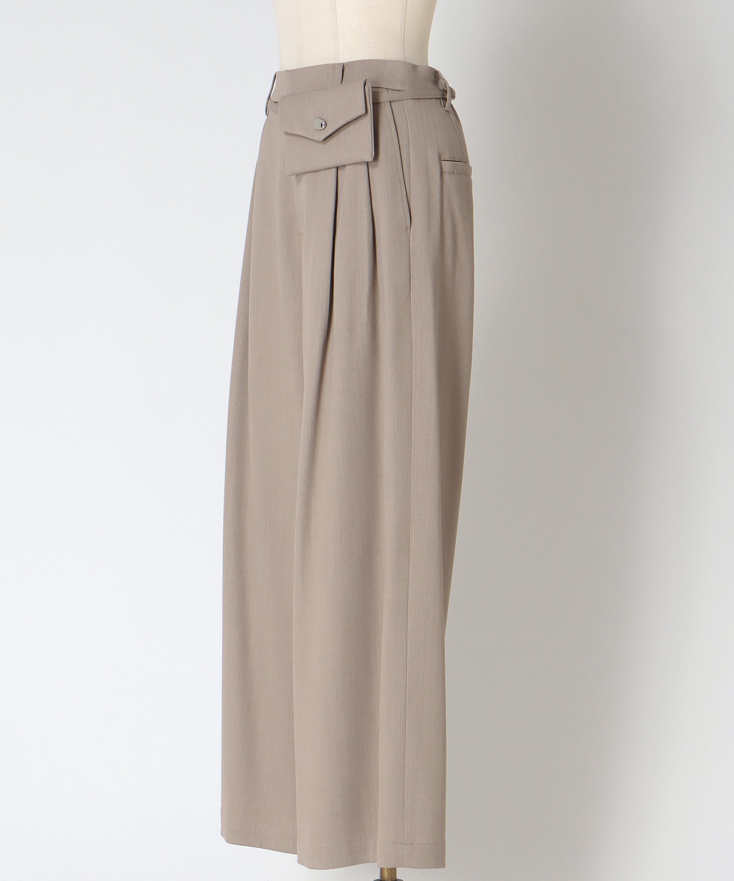 wool chino wide trousers