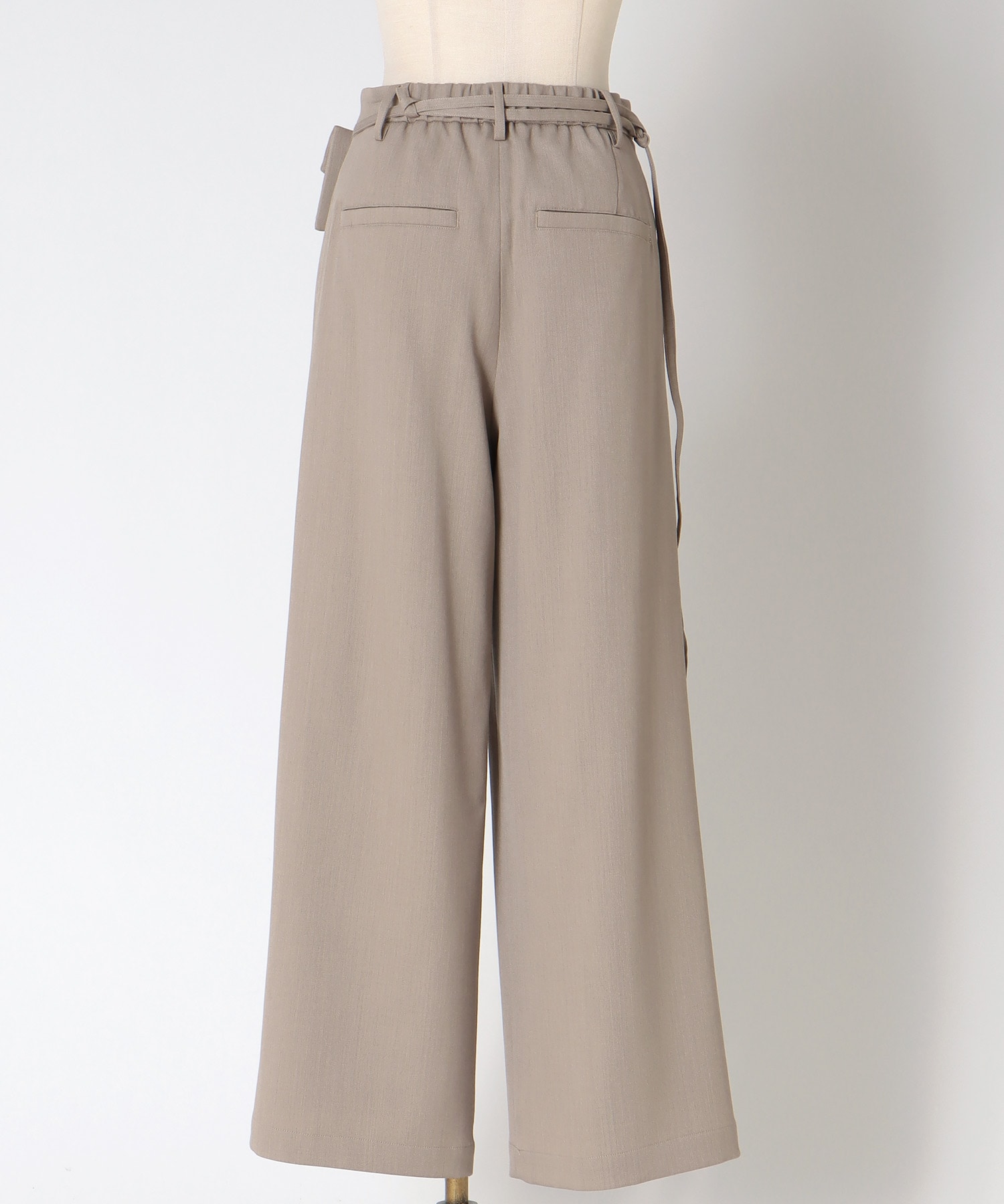 wool chino wide trousers