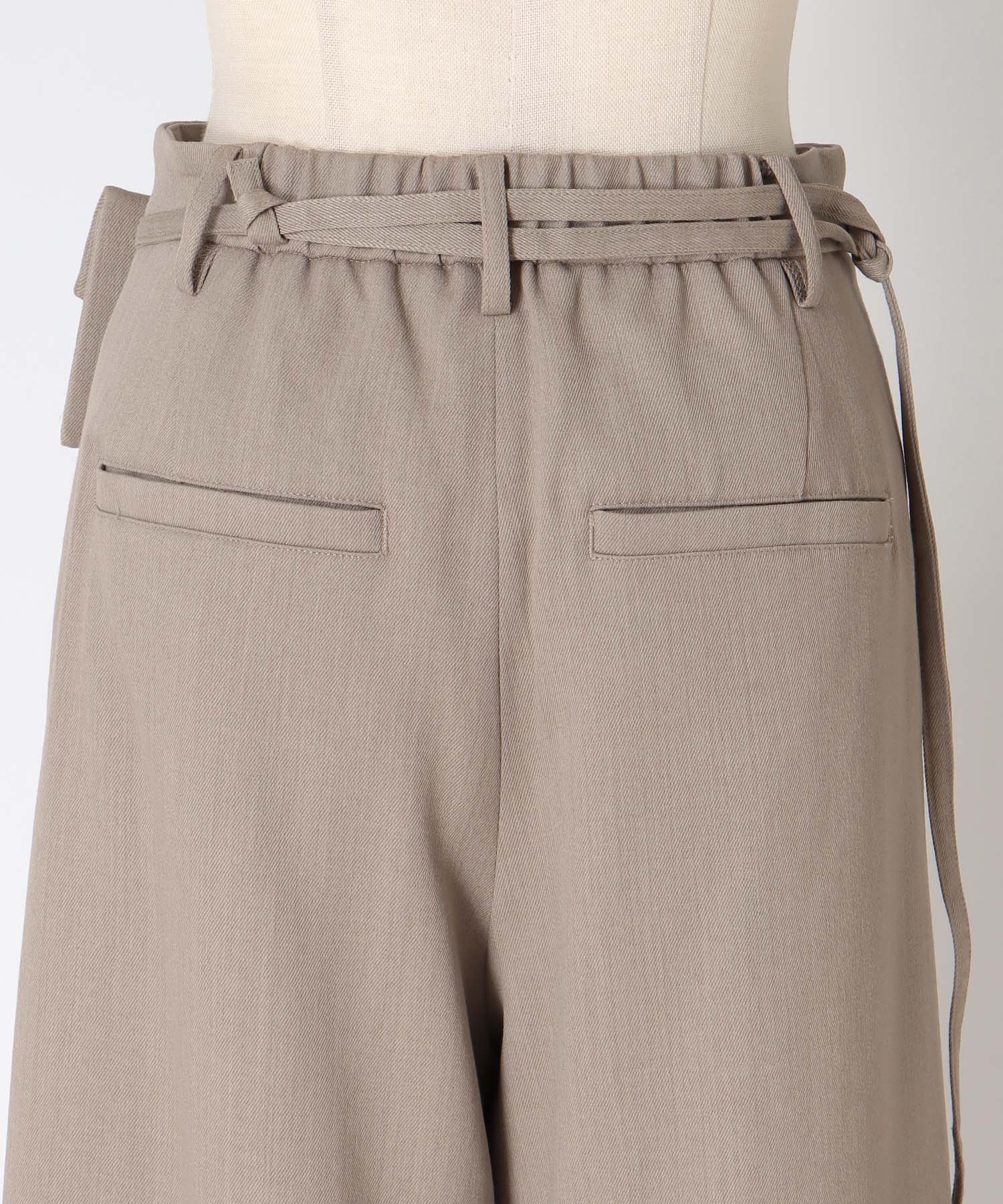 wool chino wide trousers