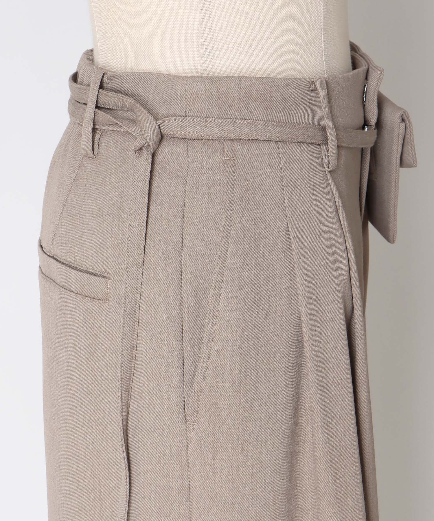 wool chino wide trousers