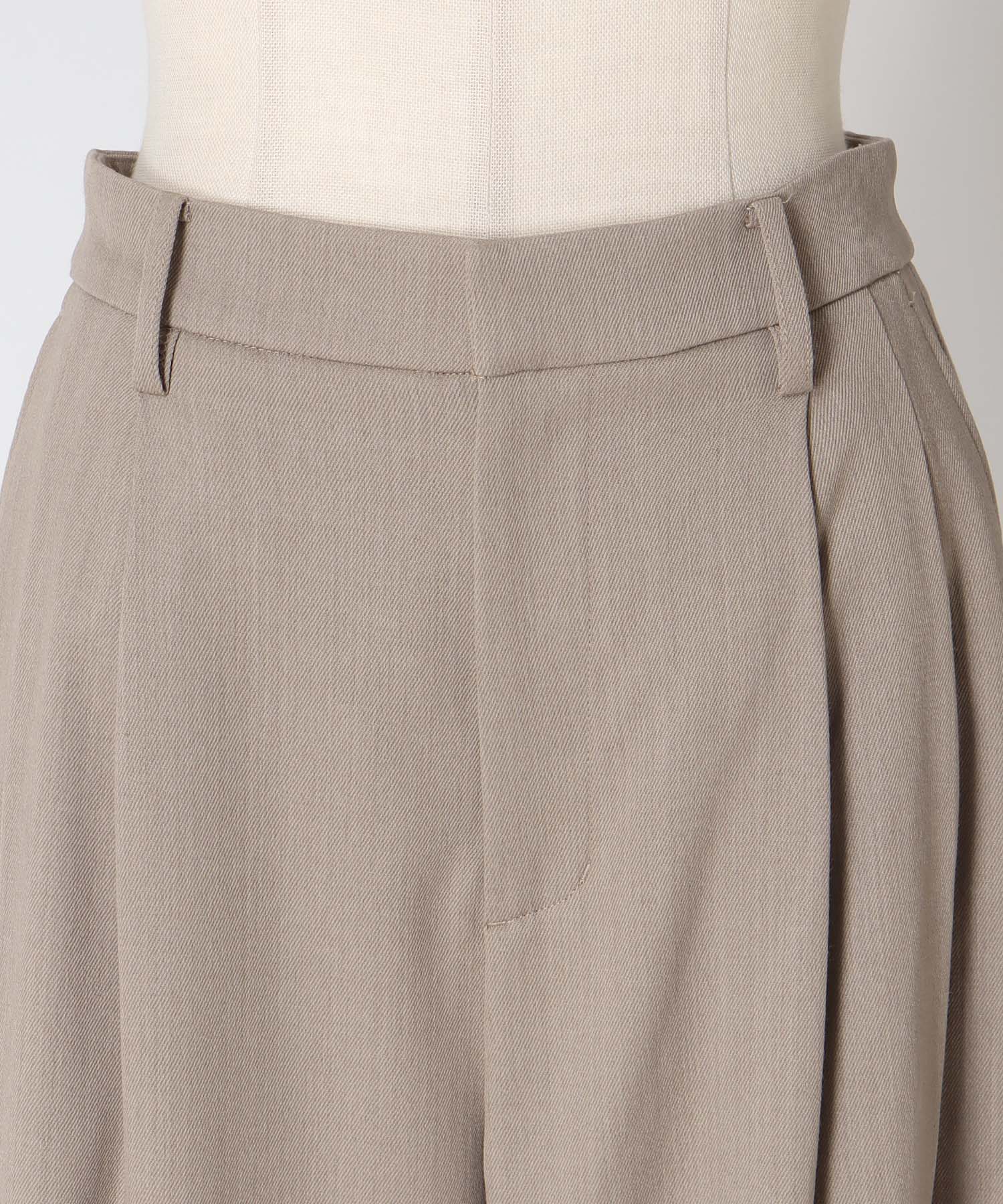 wool chino wide trousers
