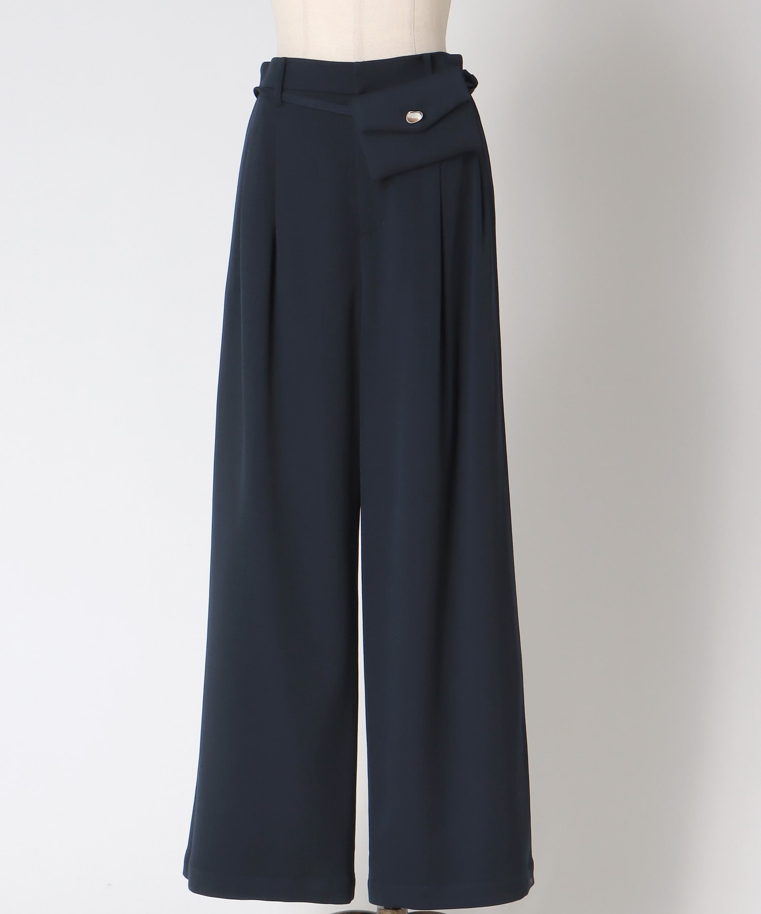 wool chino wide trousers