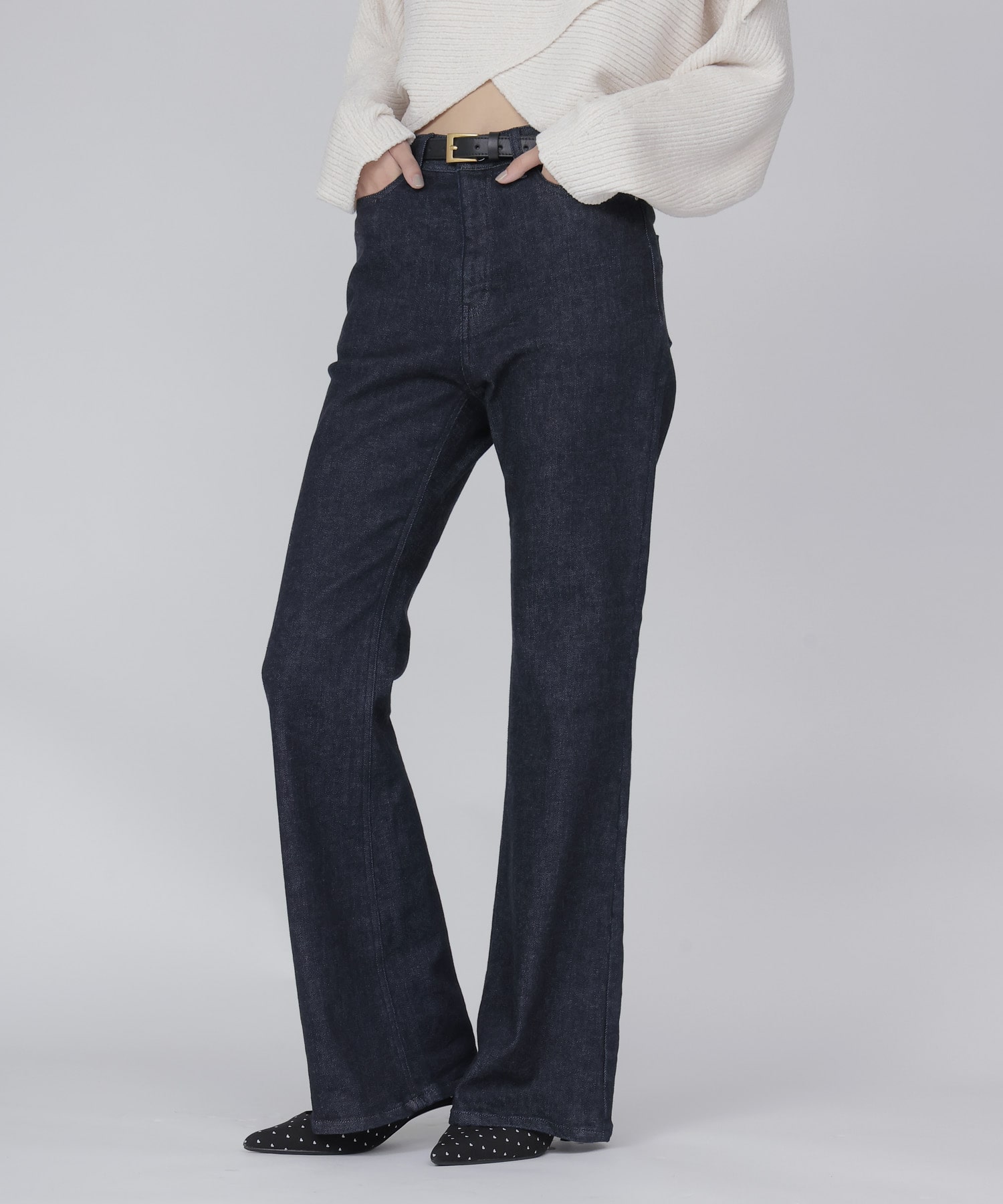 denim flare pants