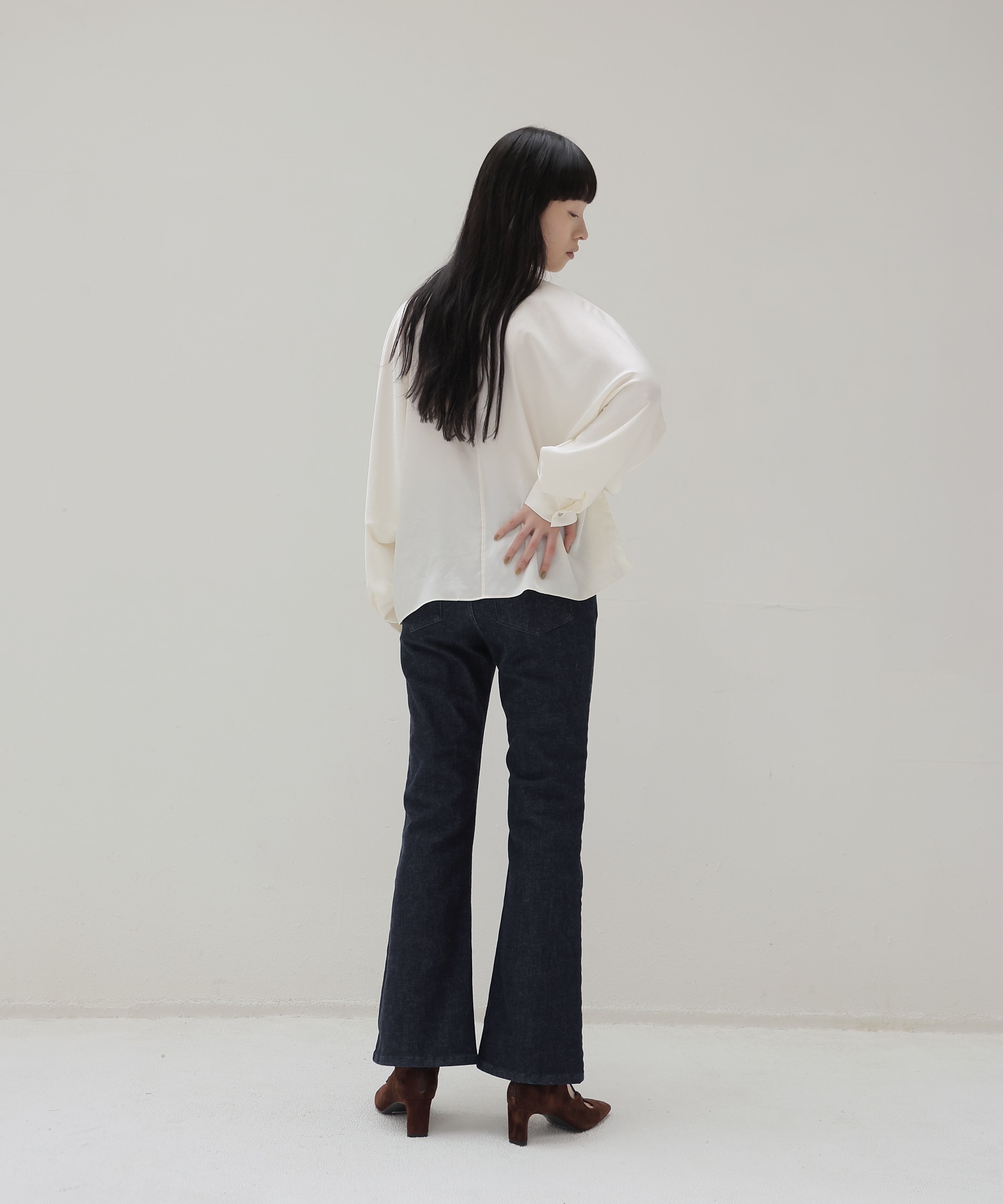denim flare pants