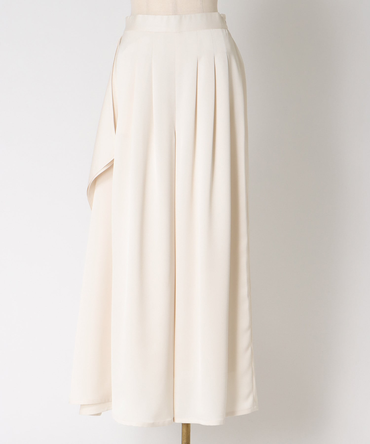 classy tuck asymmetry drape pants