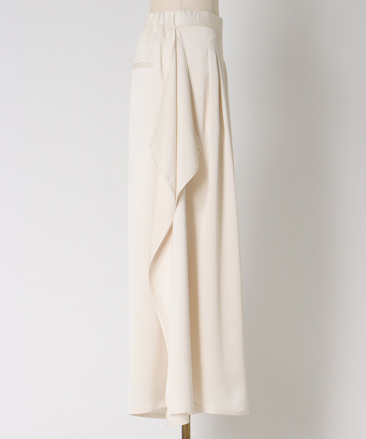 classy tuck asymmetry drape pants