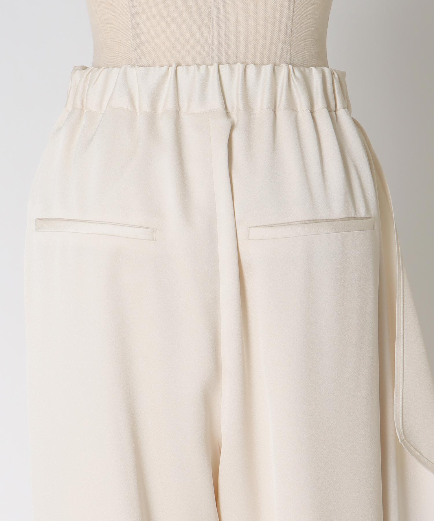 classy tuck asymmetry drape pants