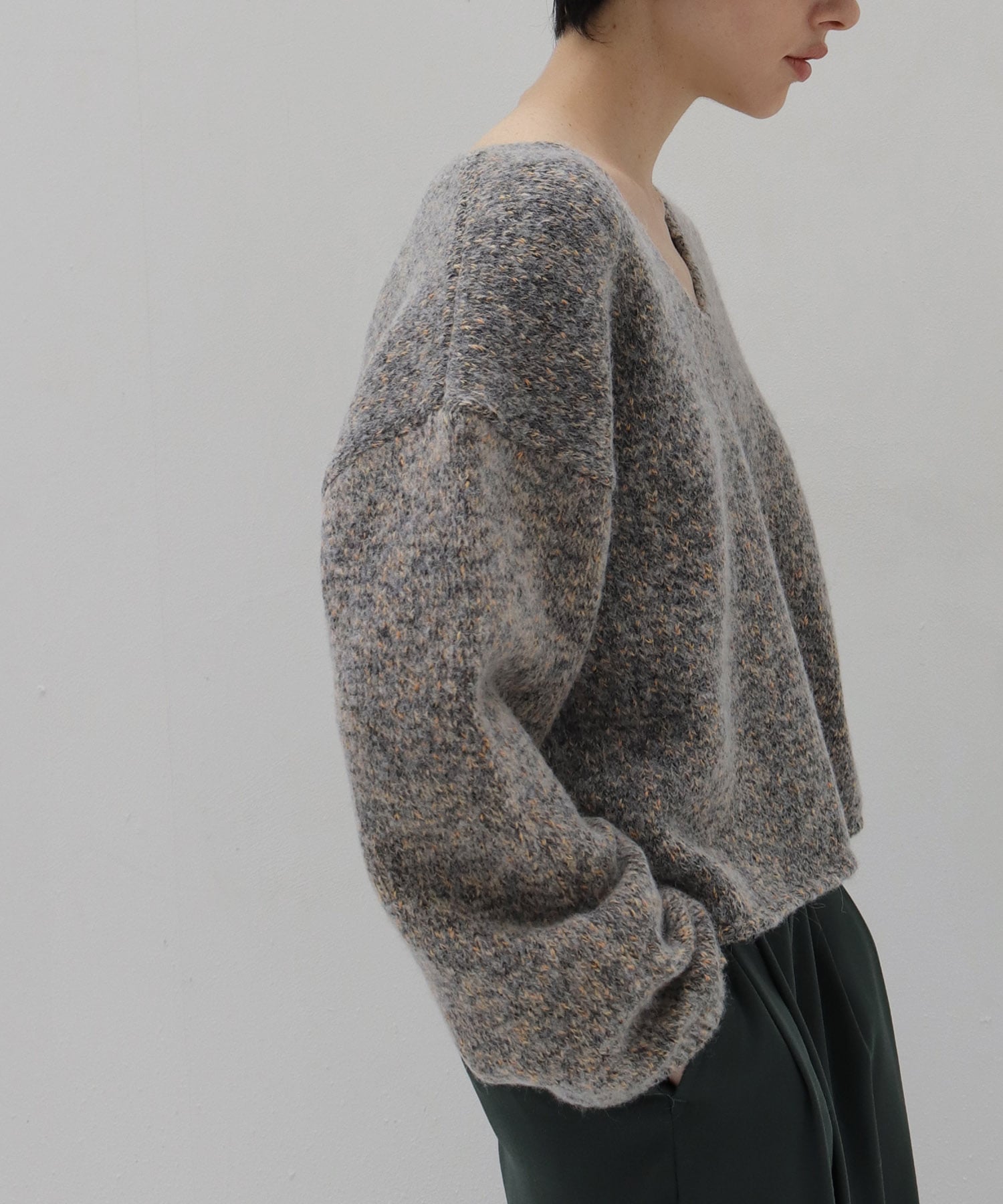 scarf-Vneck pullover
