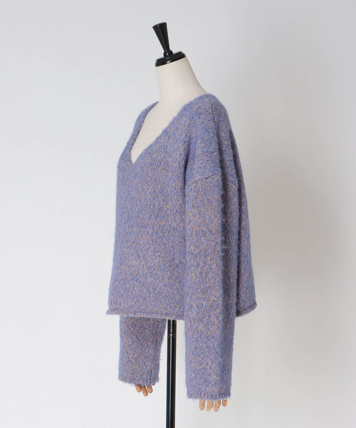 scarf-Vneck pullover