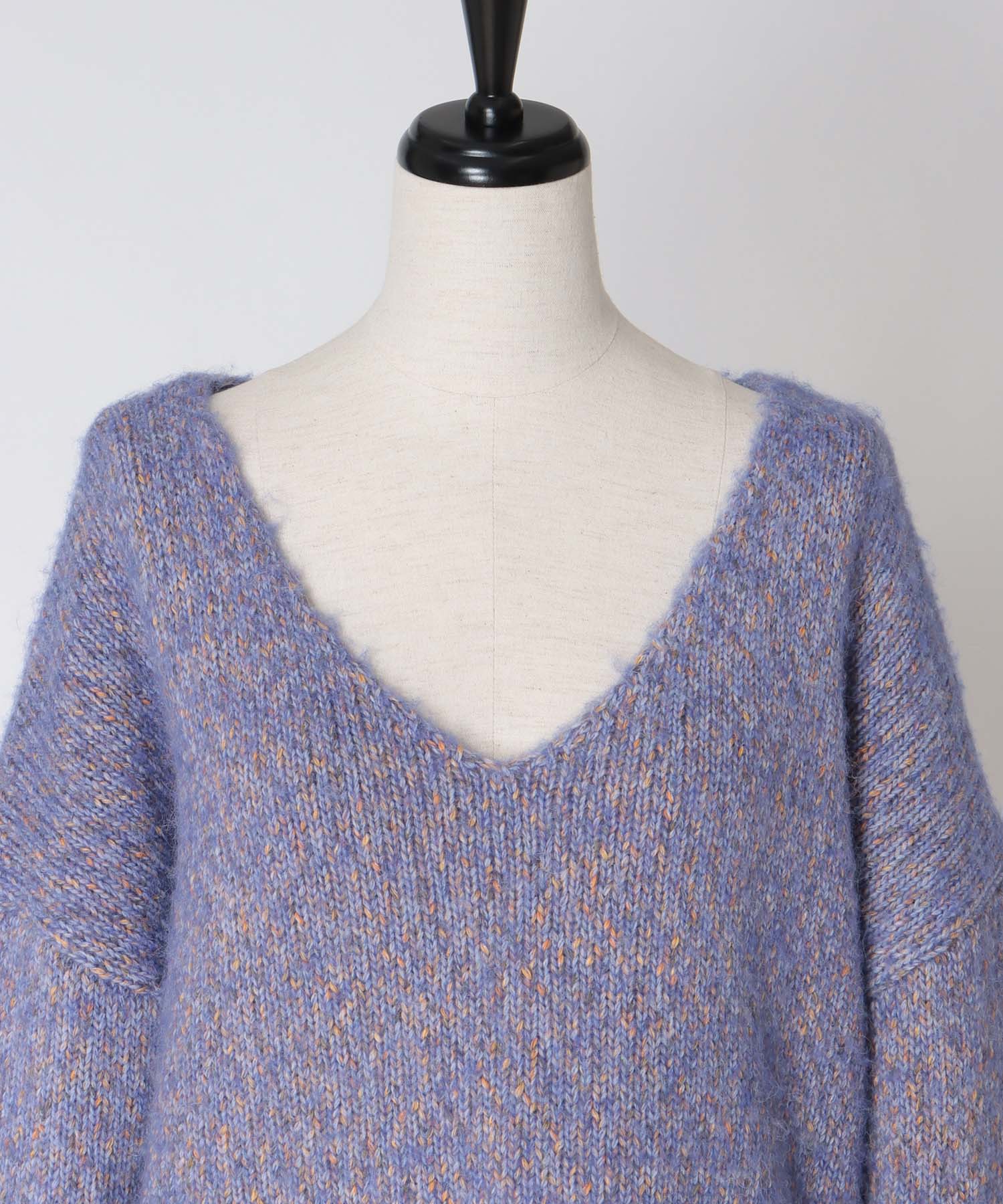scarf-Vneck pullover