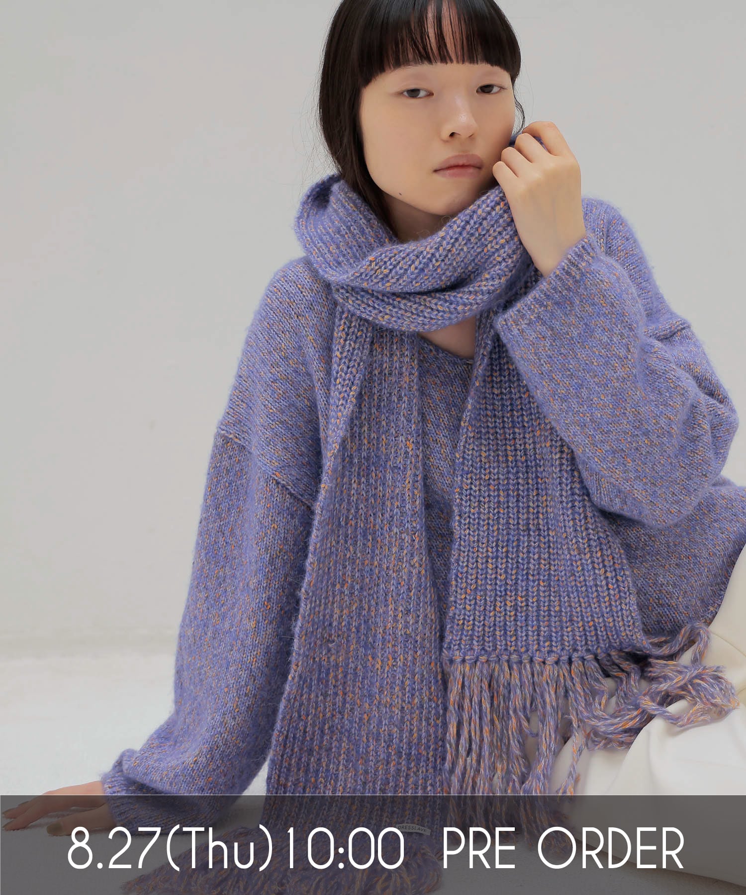 scarf-Vneck pullover