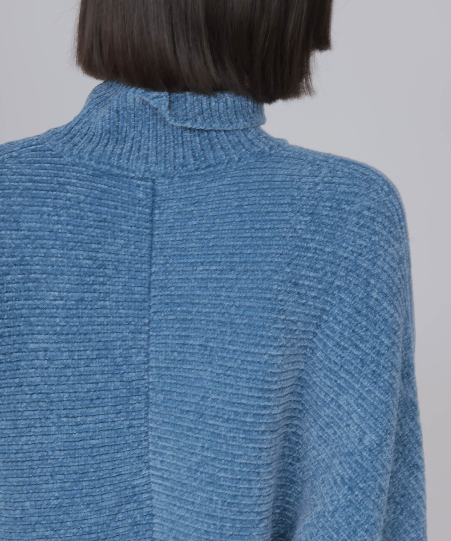 velours high neck short pullover