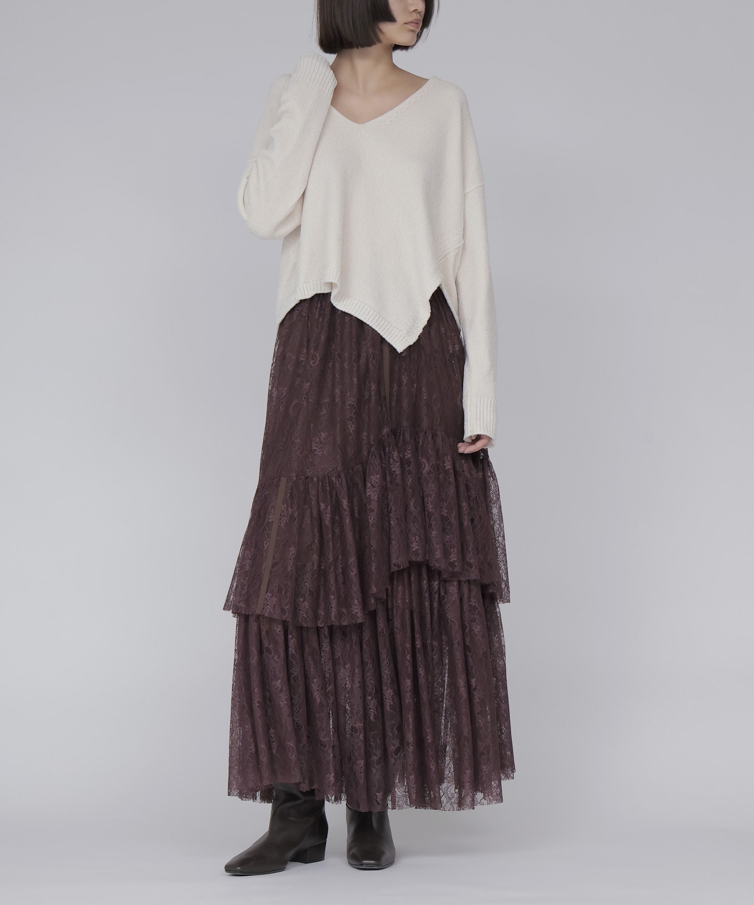 velours Vneck pullover