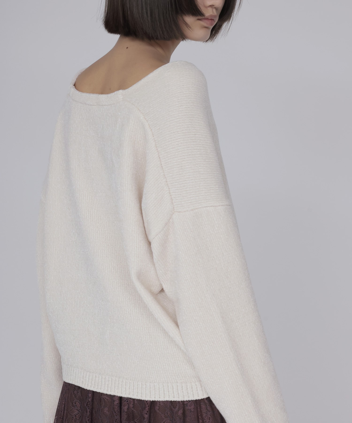 velours Vneck pullover