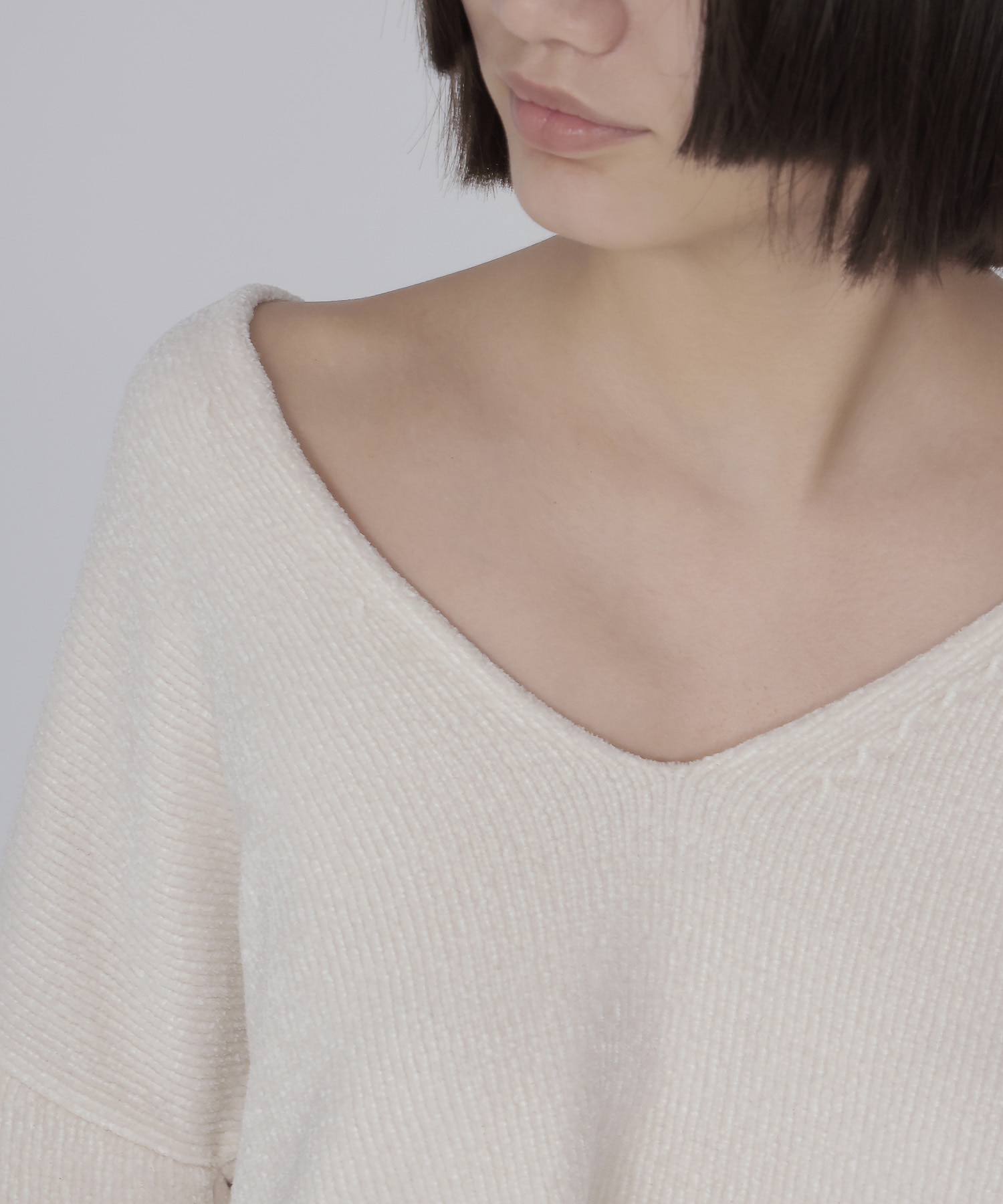 velours Vneck pullover