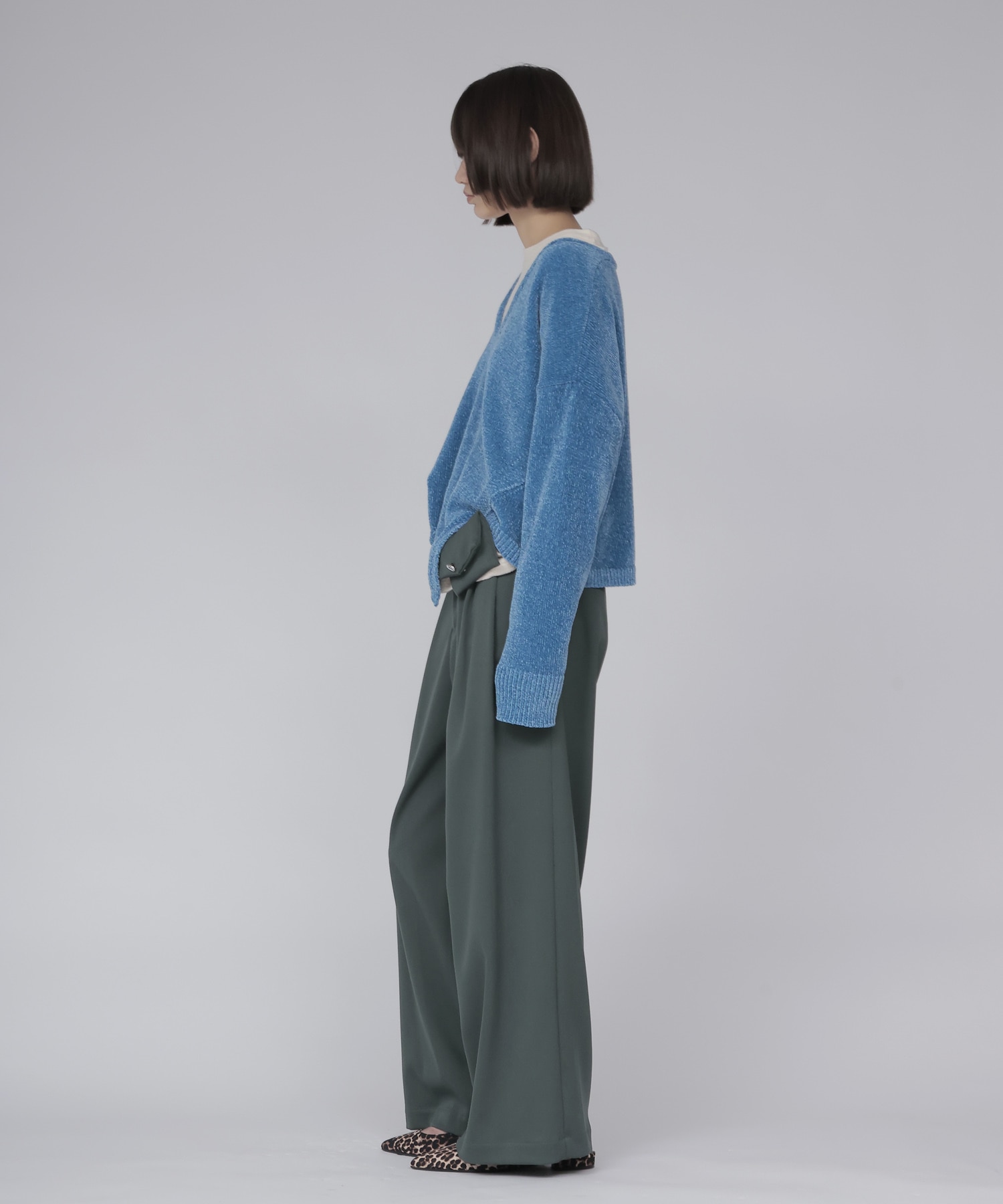 velours Vneck pullover