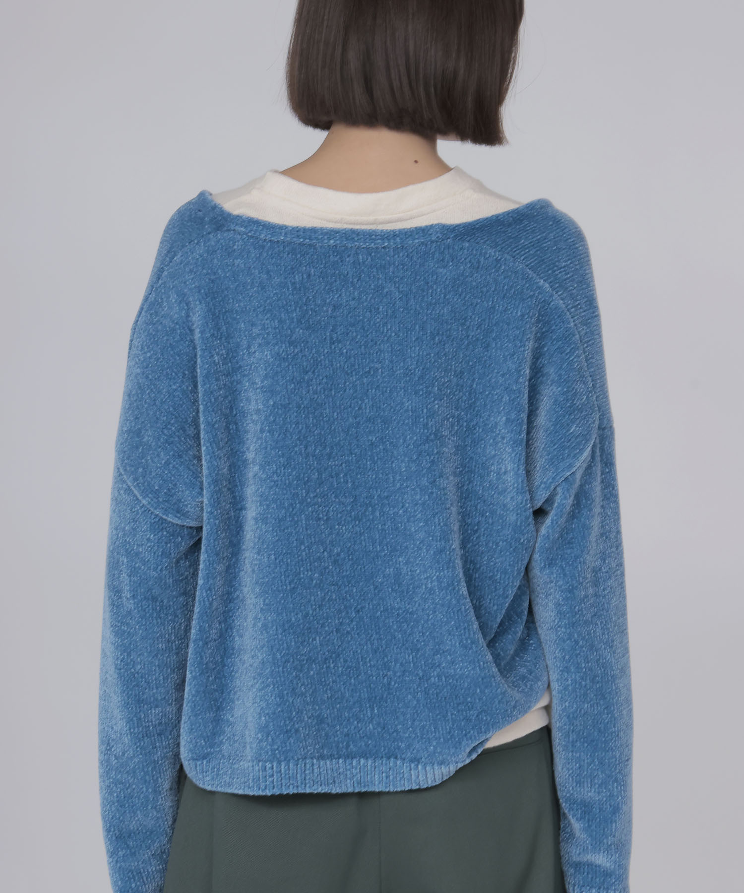 velours Vneck pullover