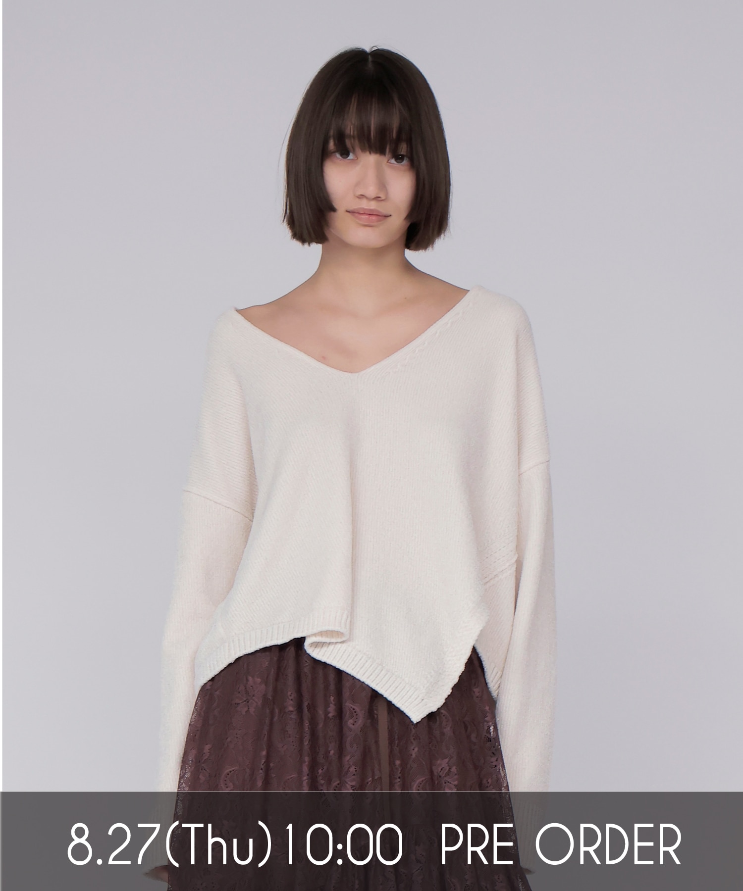 velours Vneck pullover