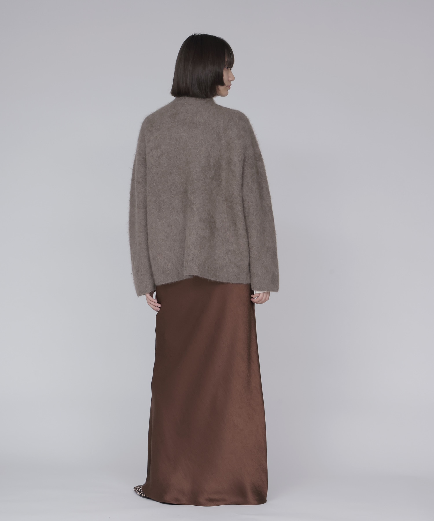 YAK asymmetric knit jacket
