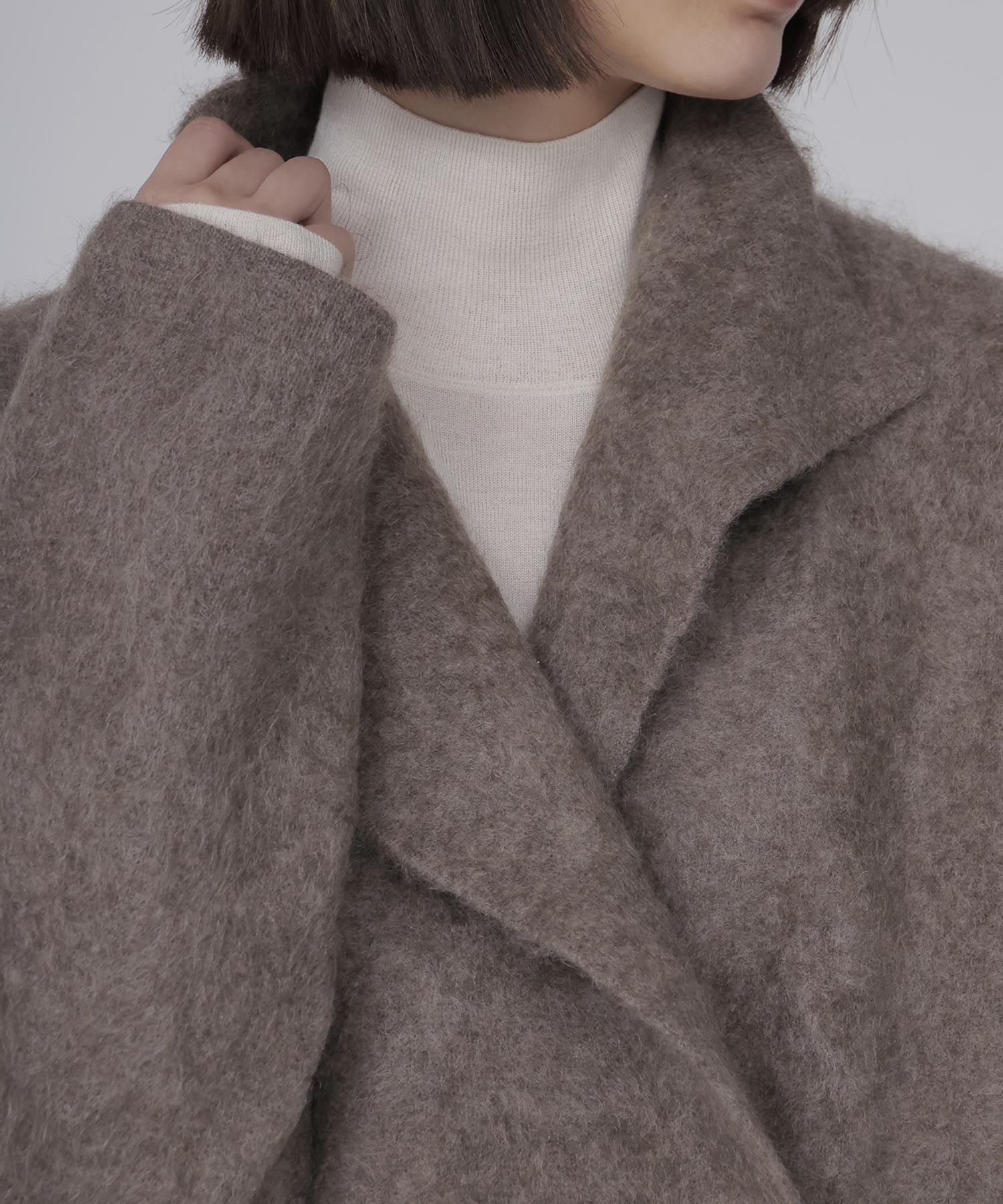 YAK asymmetric knit jacket
