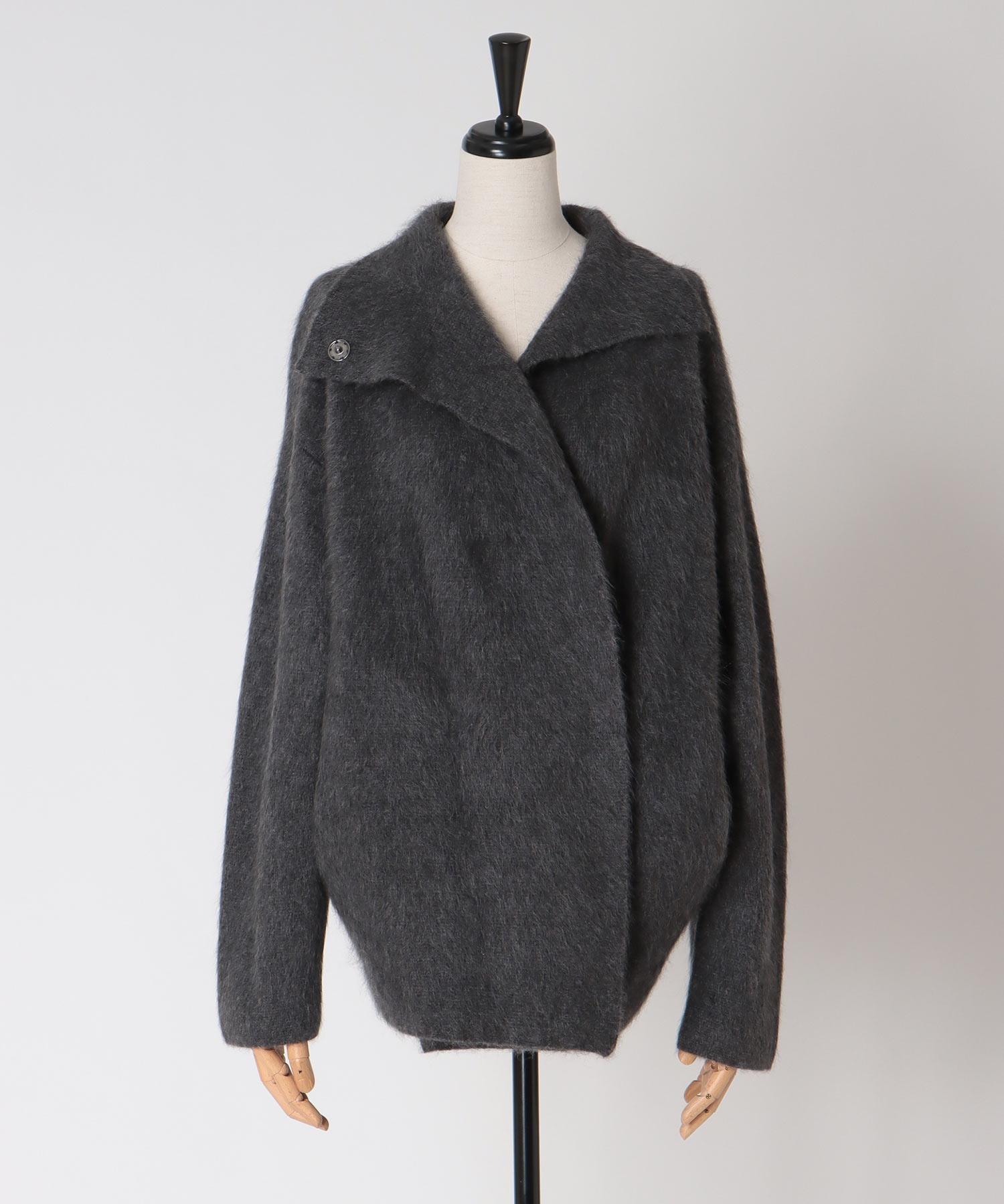 YAK asymmetric knit jacket