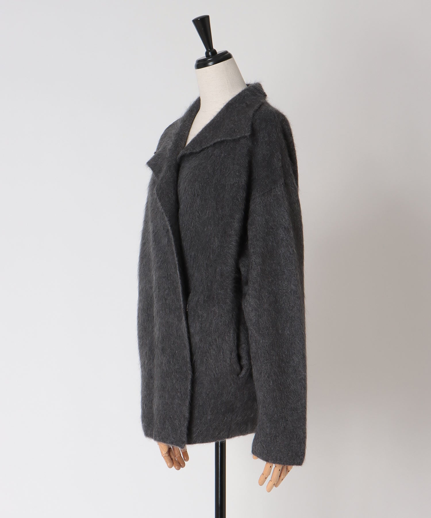 YAK asymmetric knit jacket