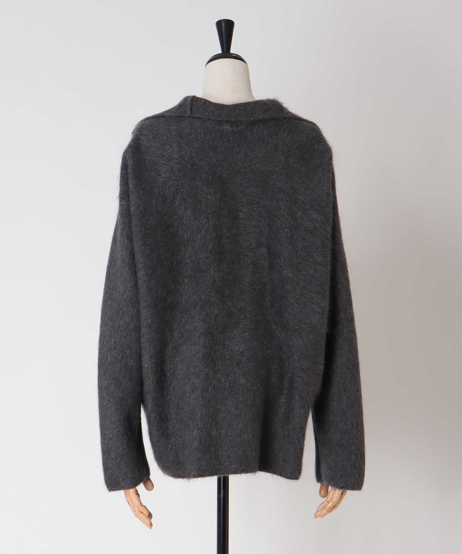 YAK asymmetric knit jacket