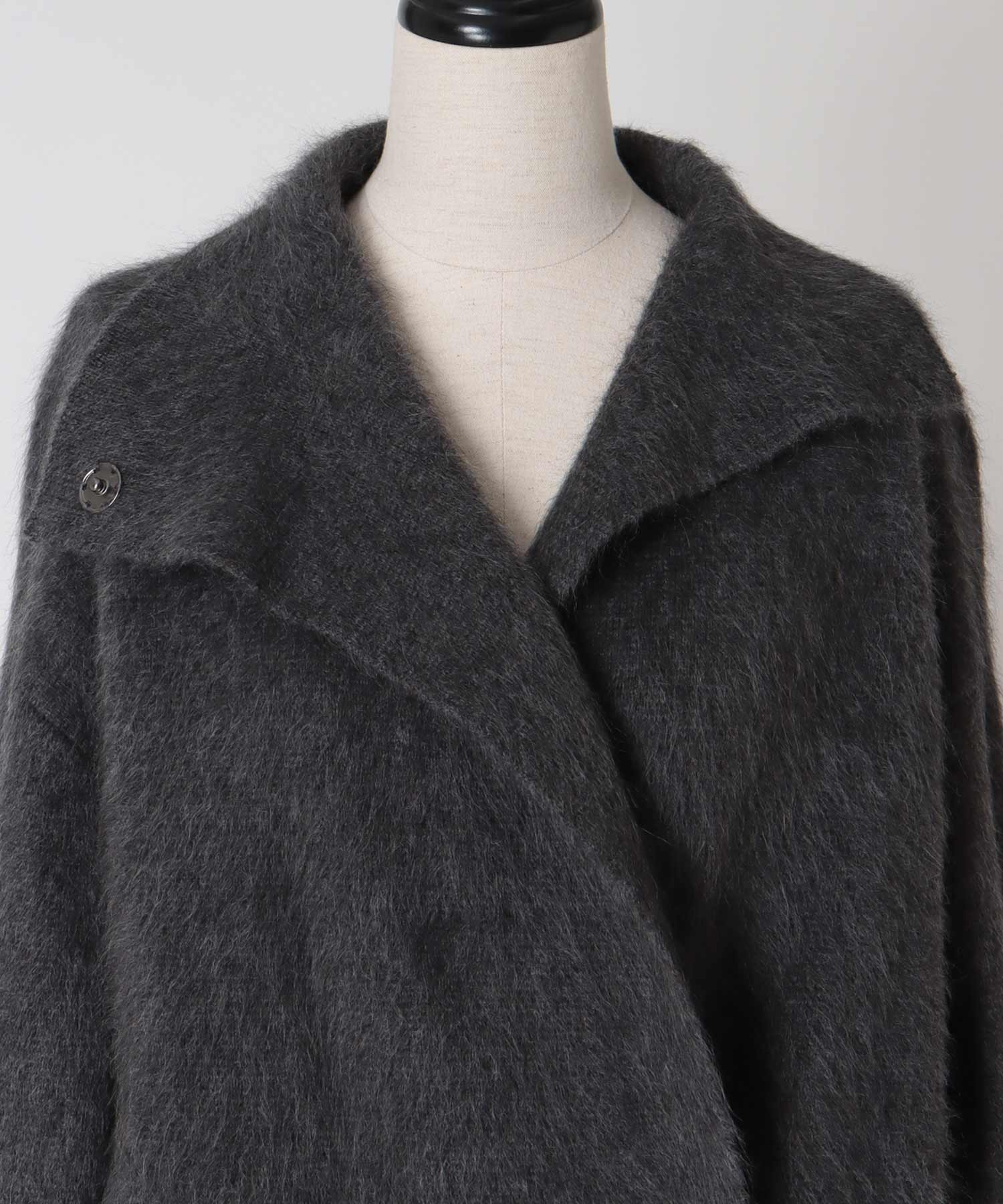 YAK asymmetric knit jacket