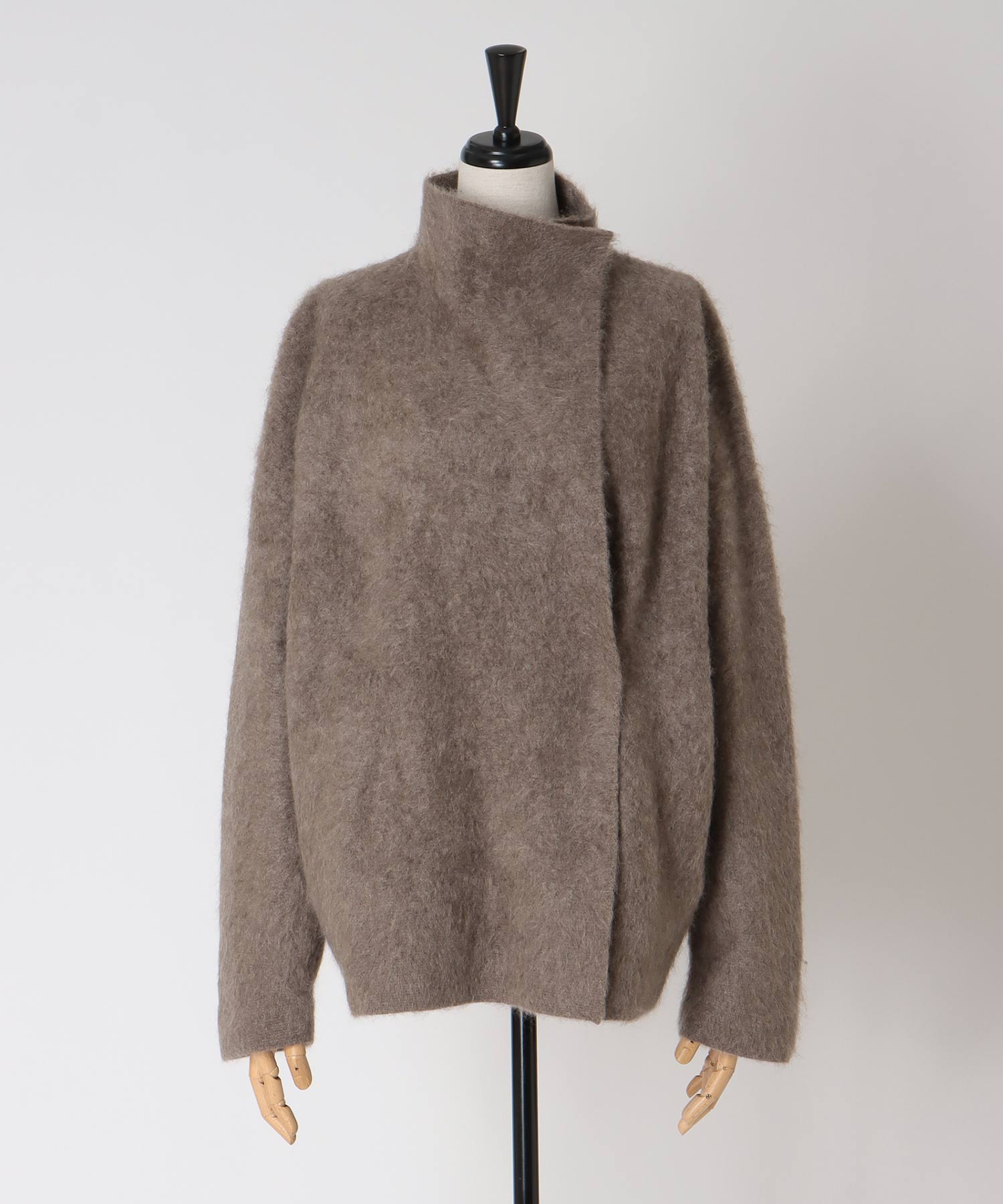 YAK asymmetric knit jacket