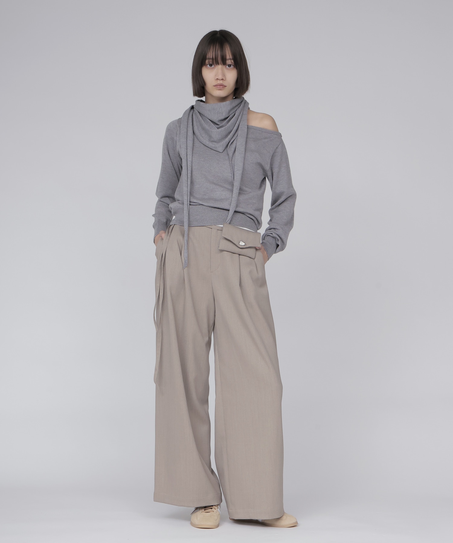 ace/ca scarf x pullover twinset