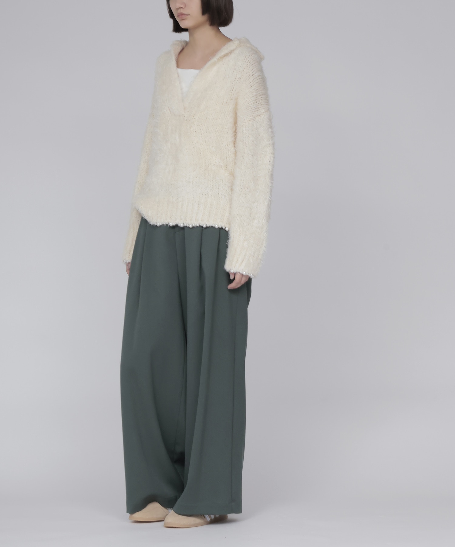 ≪EXCLUSIVE≫ tussah silk feather tops