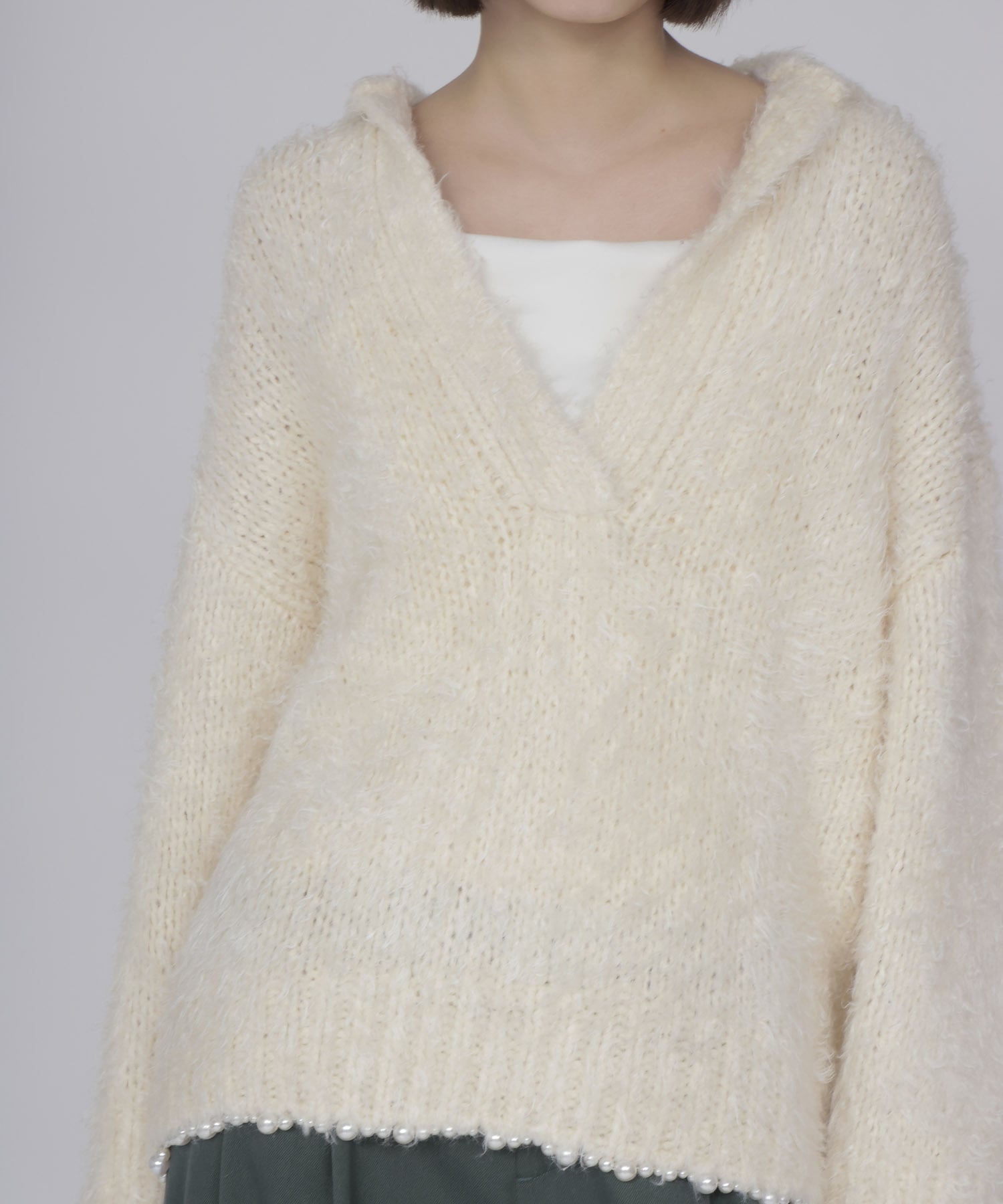 ≪EXCLUSIVE≫ tussah silk feather tops