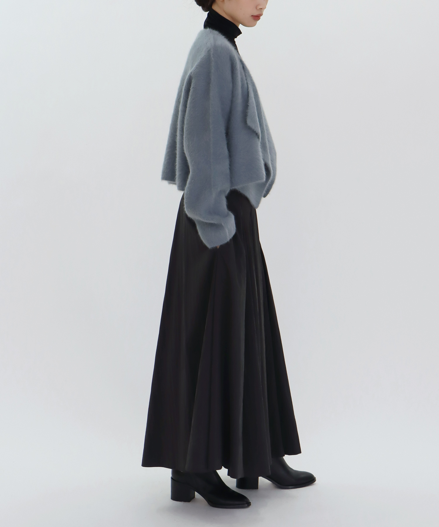 fox/ca drape collar cardigan