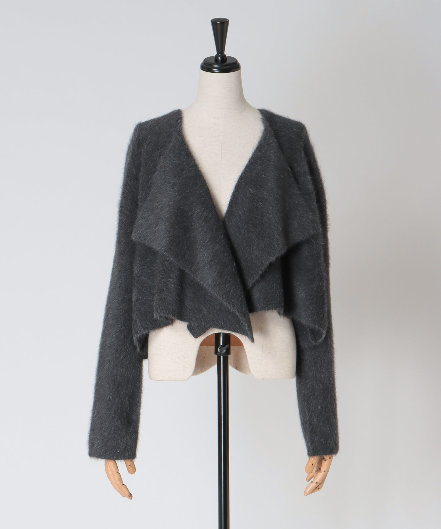fox/ca drape collar cardigan