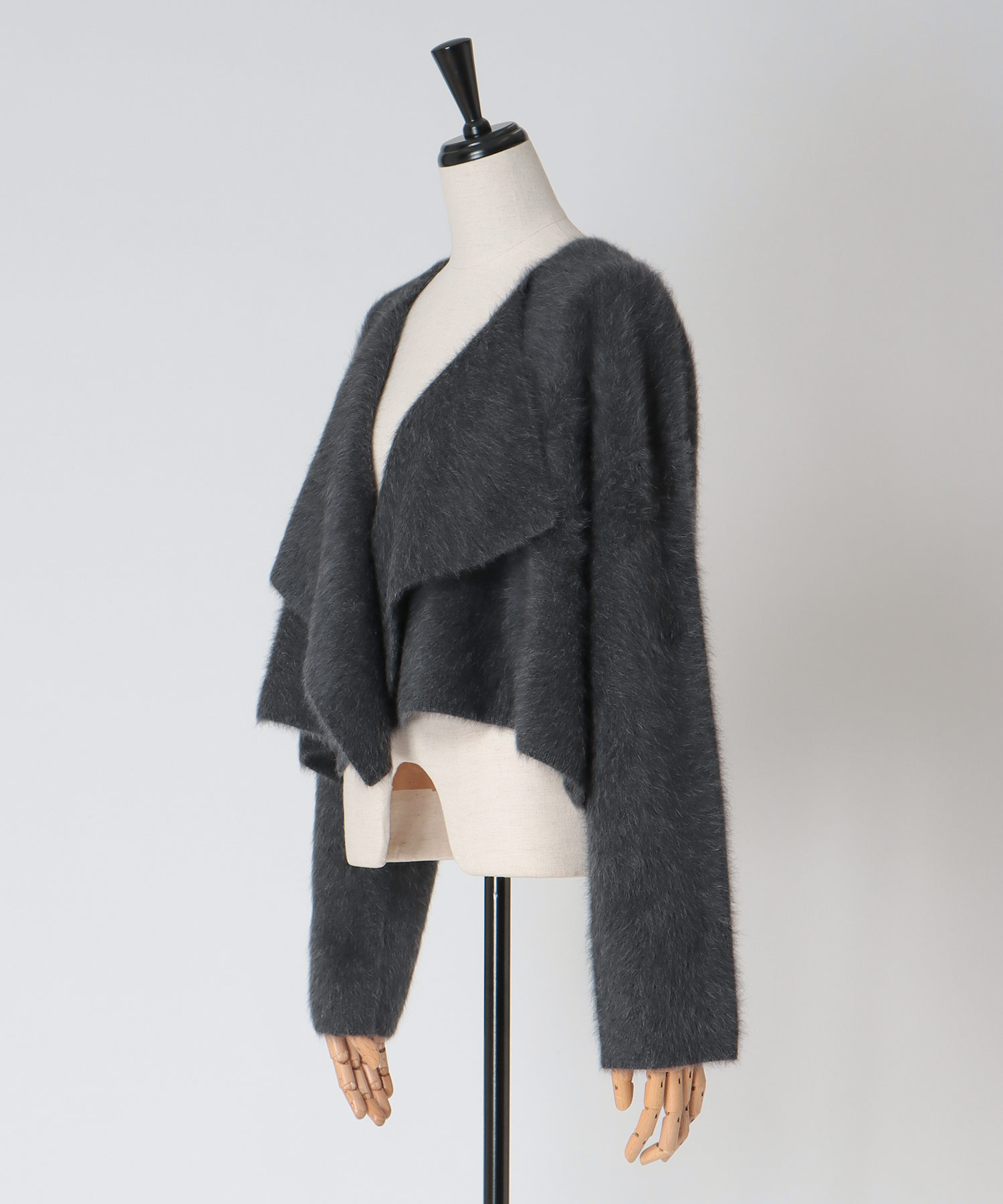 fox/ca drape collar cardigan