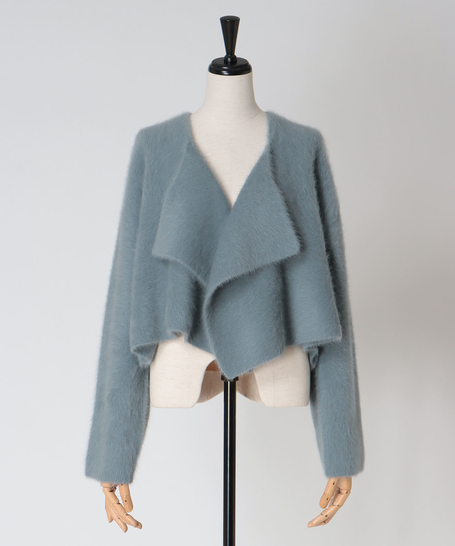 fox/ca drape collar cardigan