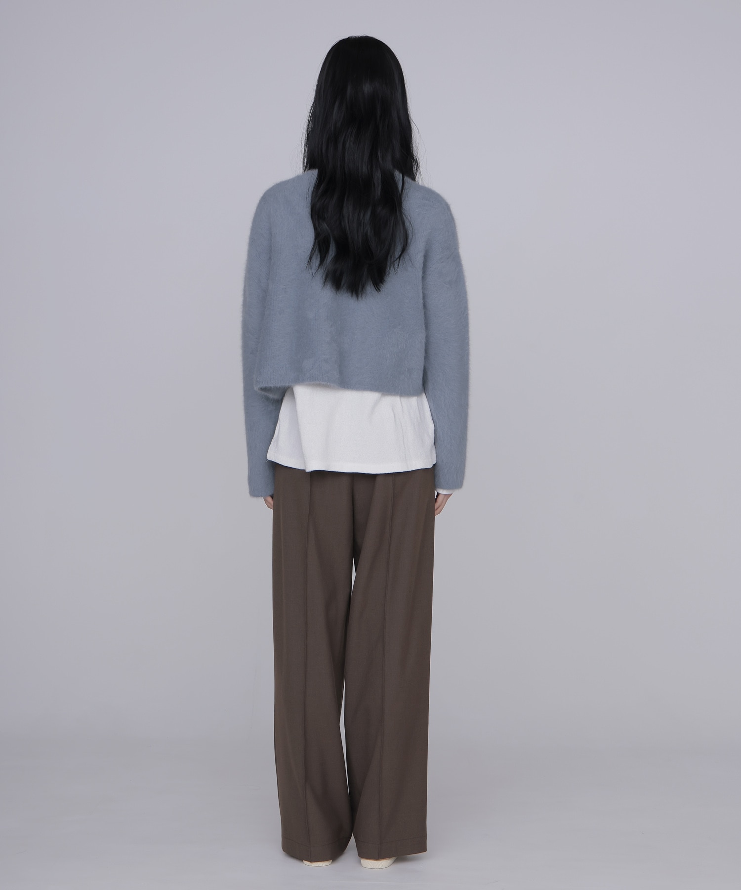 fox/ca drape collar cardigan