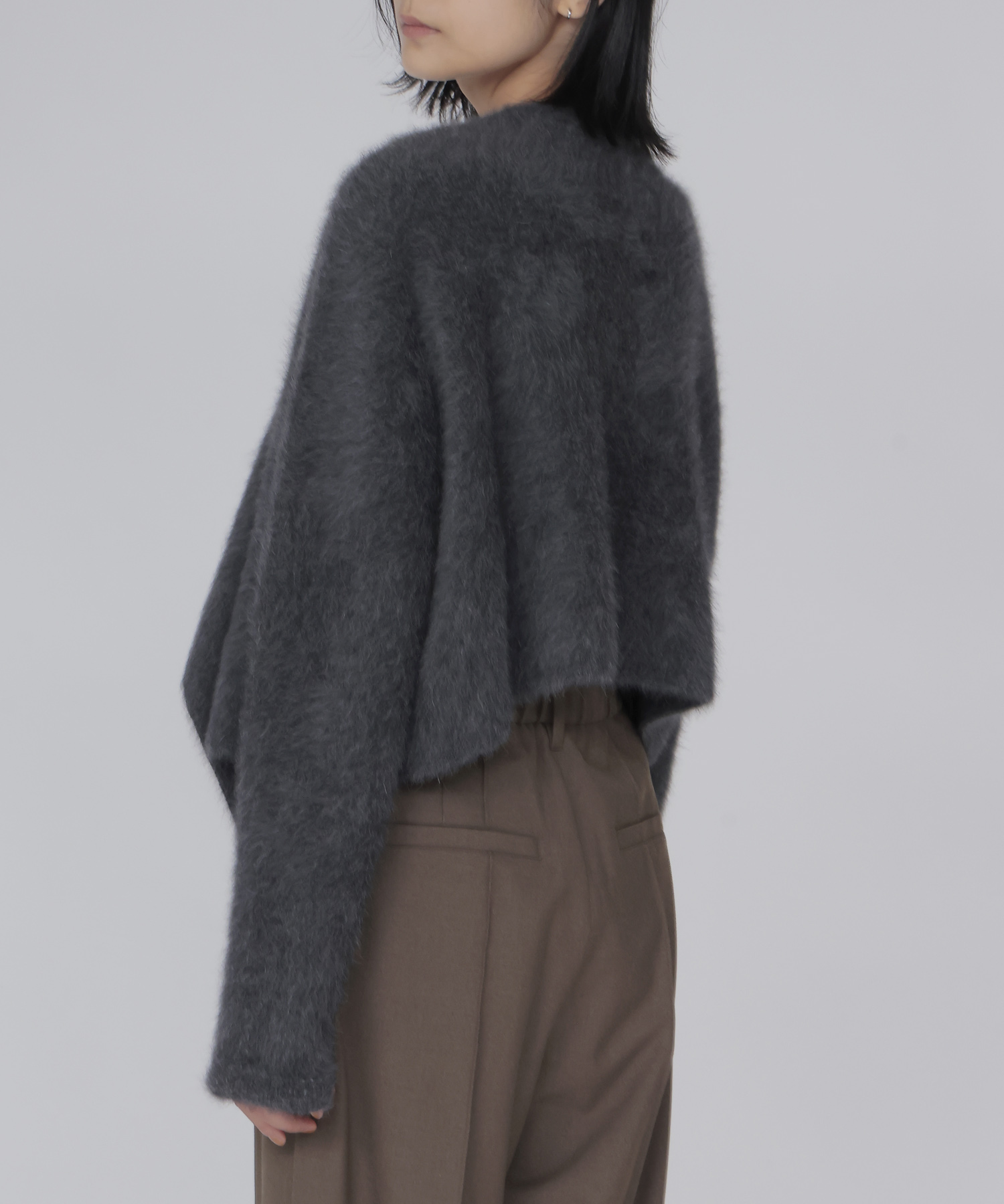 fox/ca drape collar cardigan