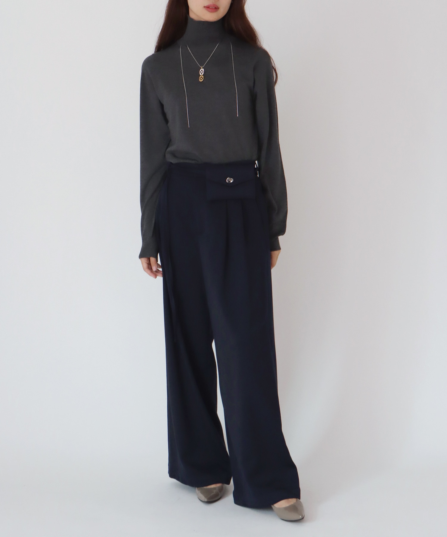 wool sijk highneck pull