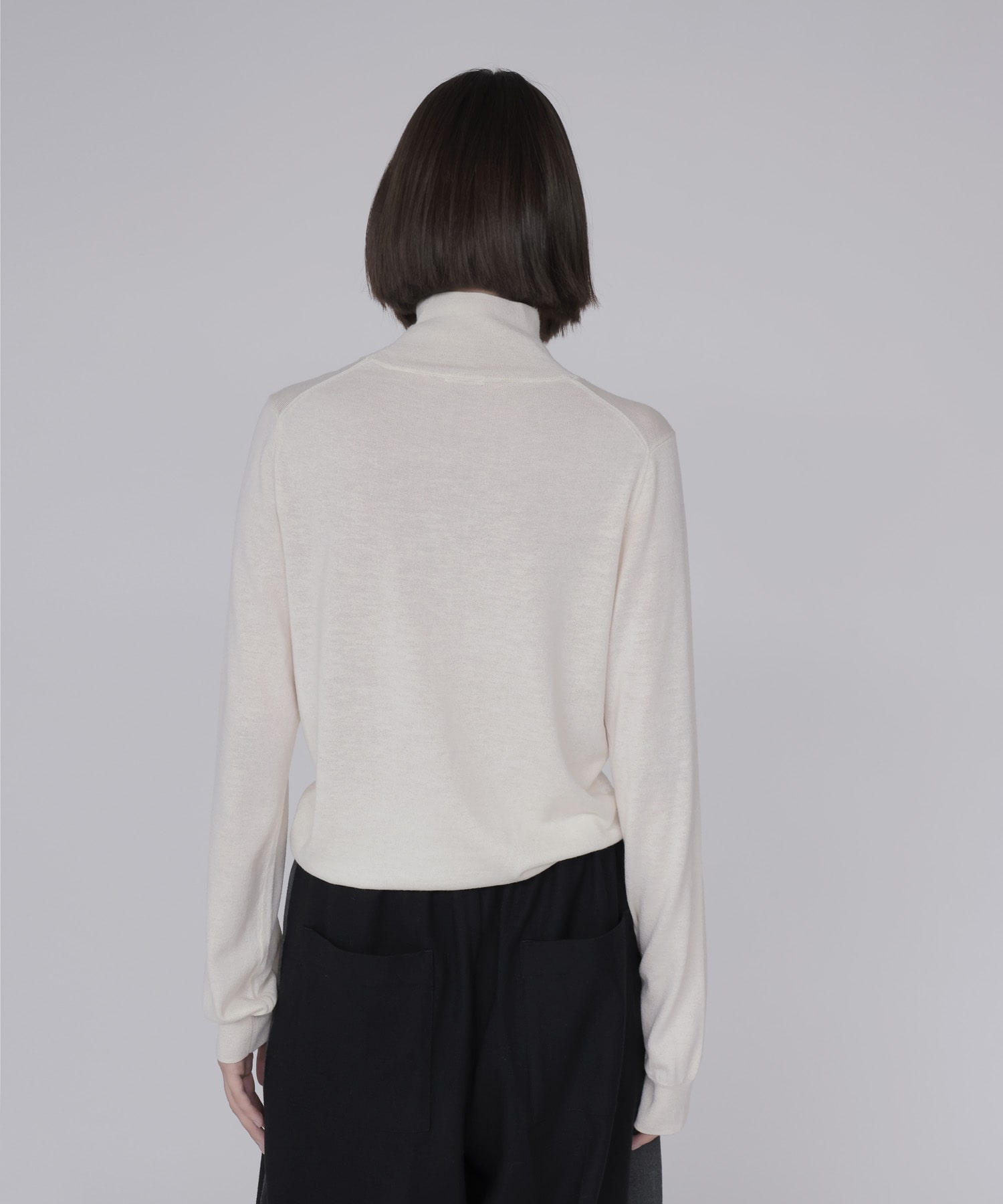 wool sijk highneck pull