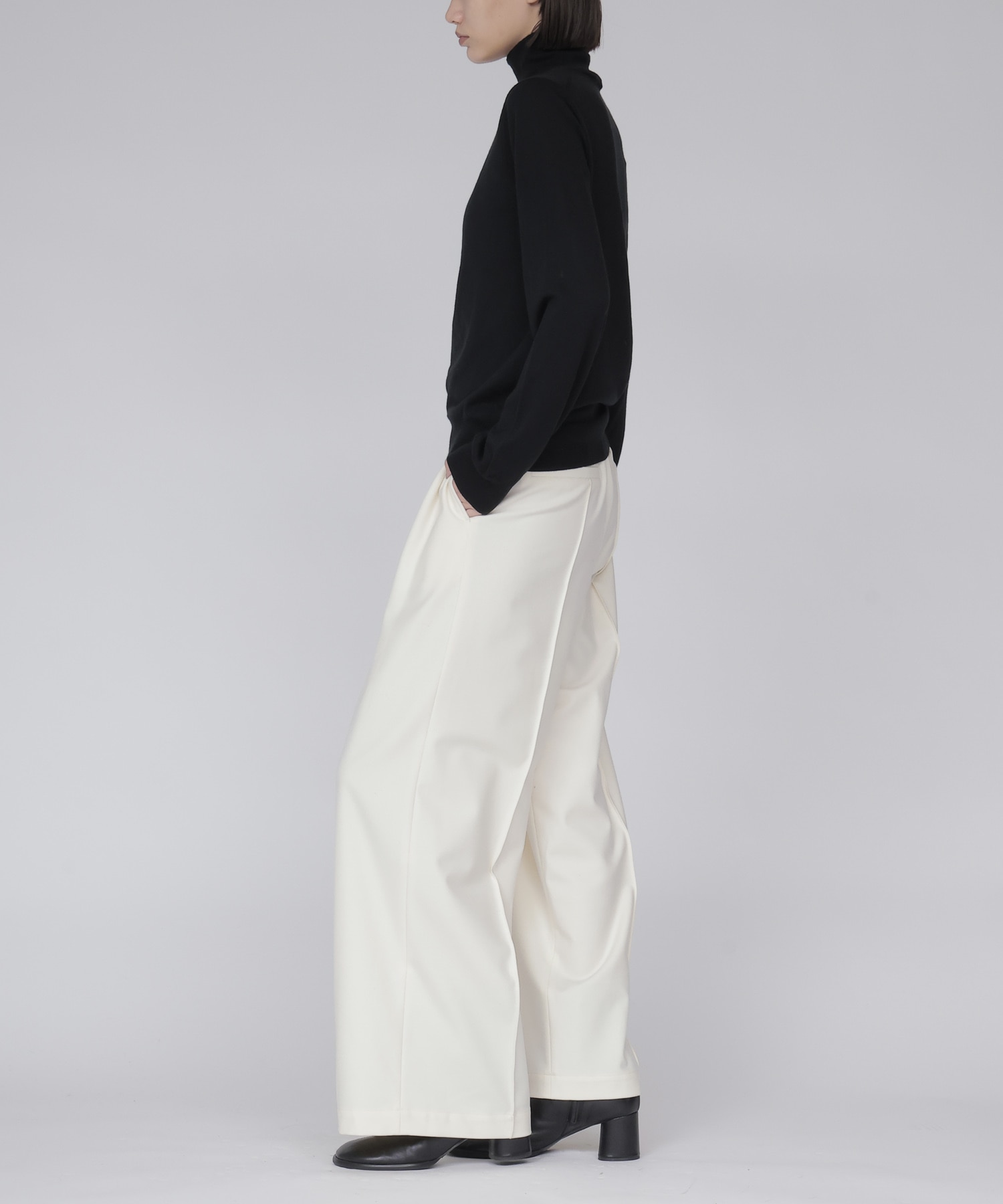wool sijk highneck pull