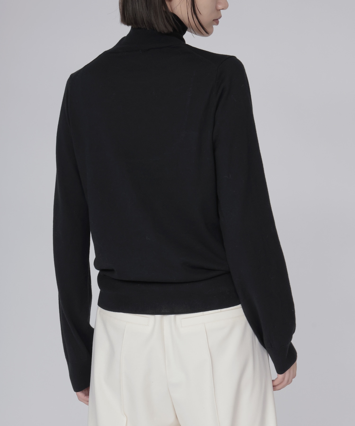 wool sijk highneck pull