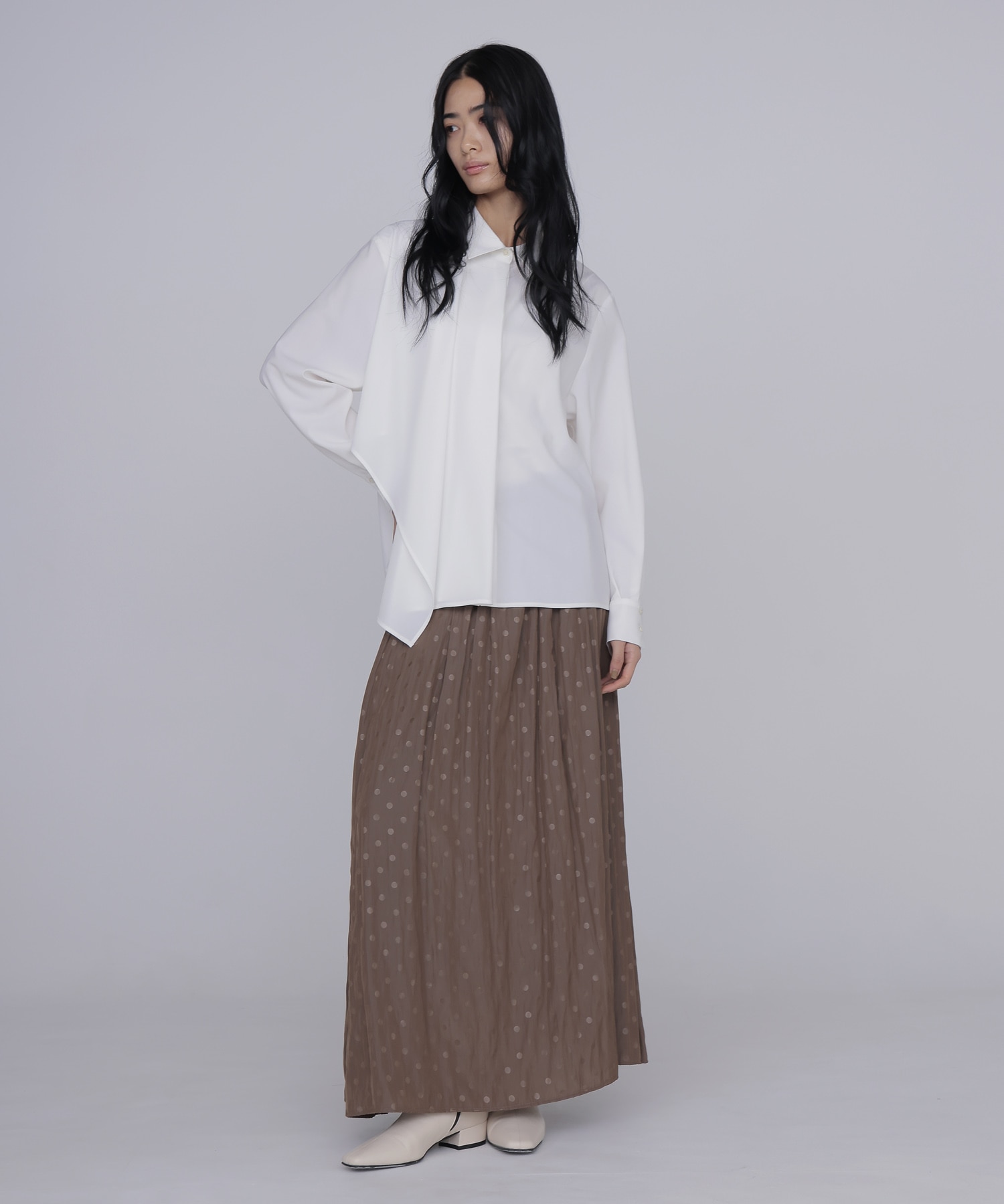 asymmetry drape shirt