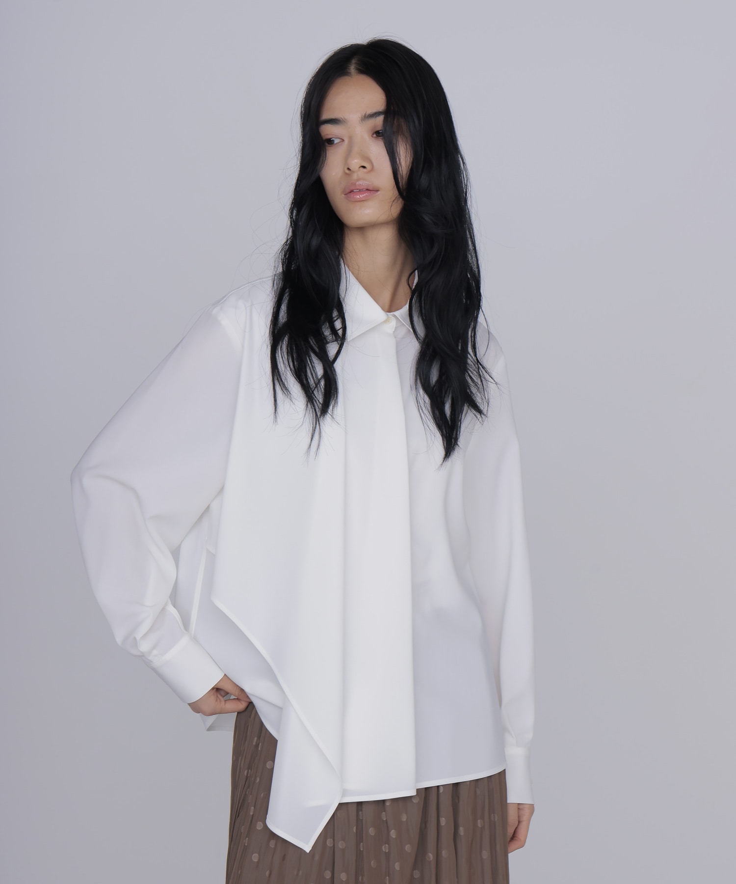 asymmetry drape shirt