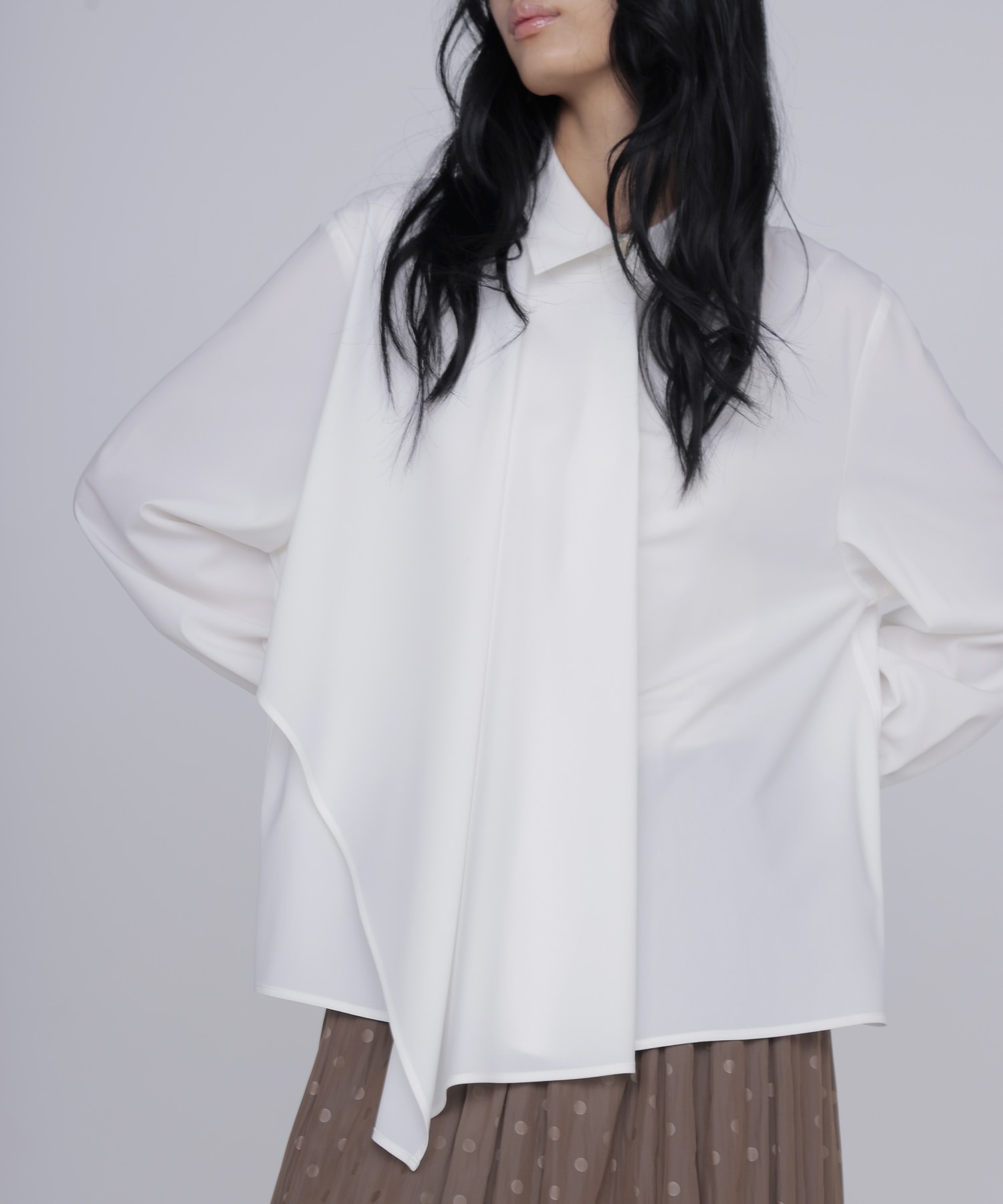 asymmetry drape shirt