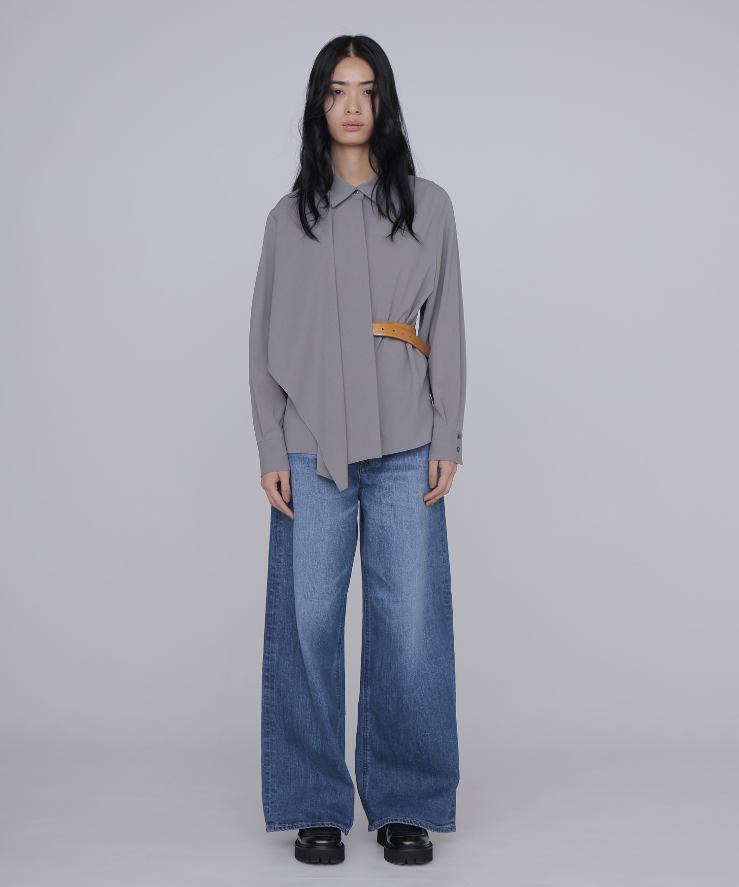 asymmetry drape shirt