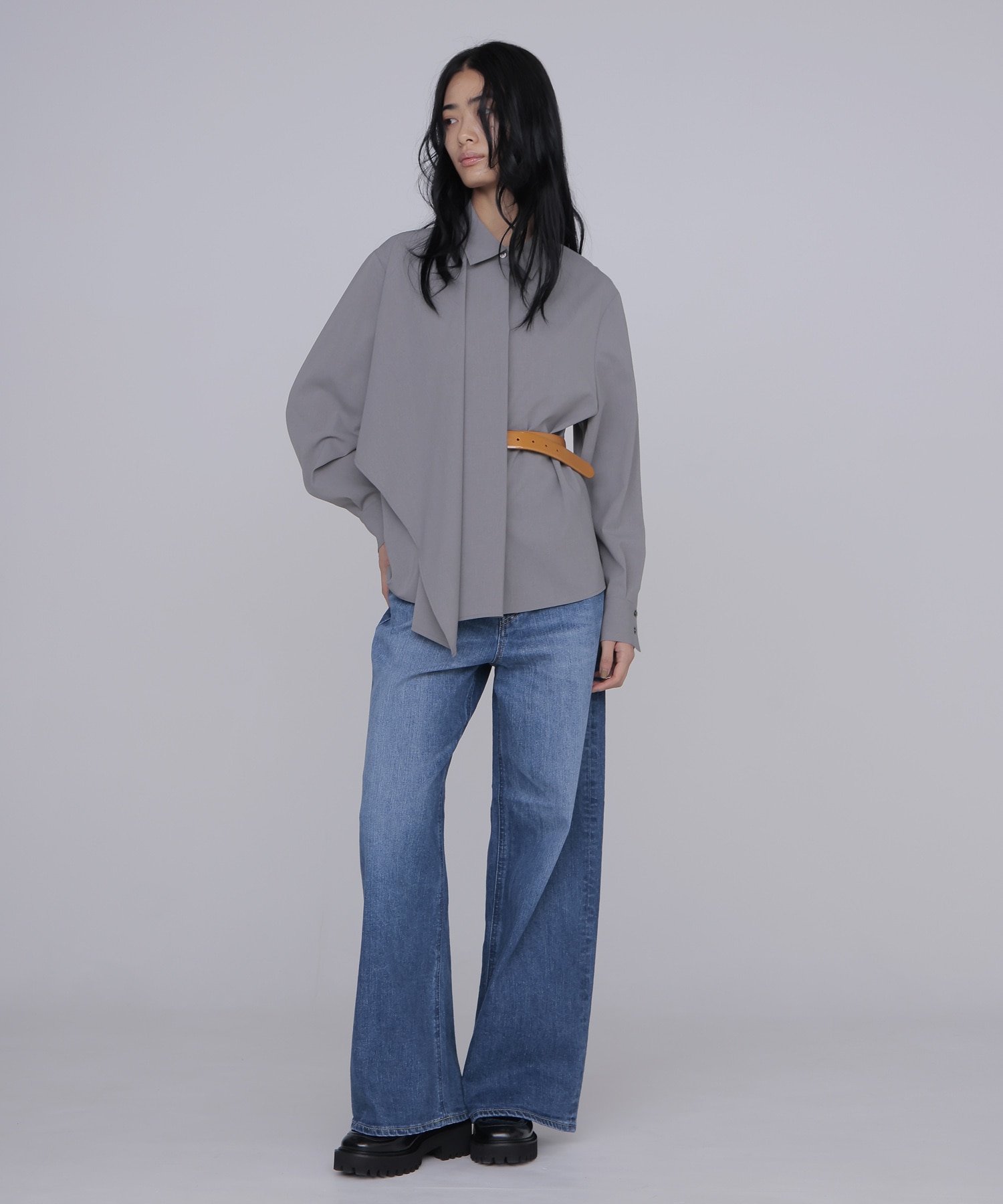 asymmetry drape shirt