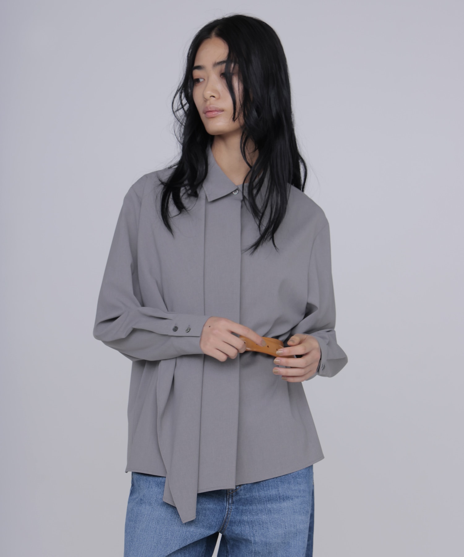 asymmetry drape shirt