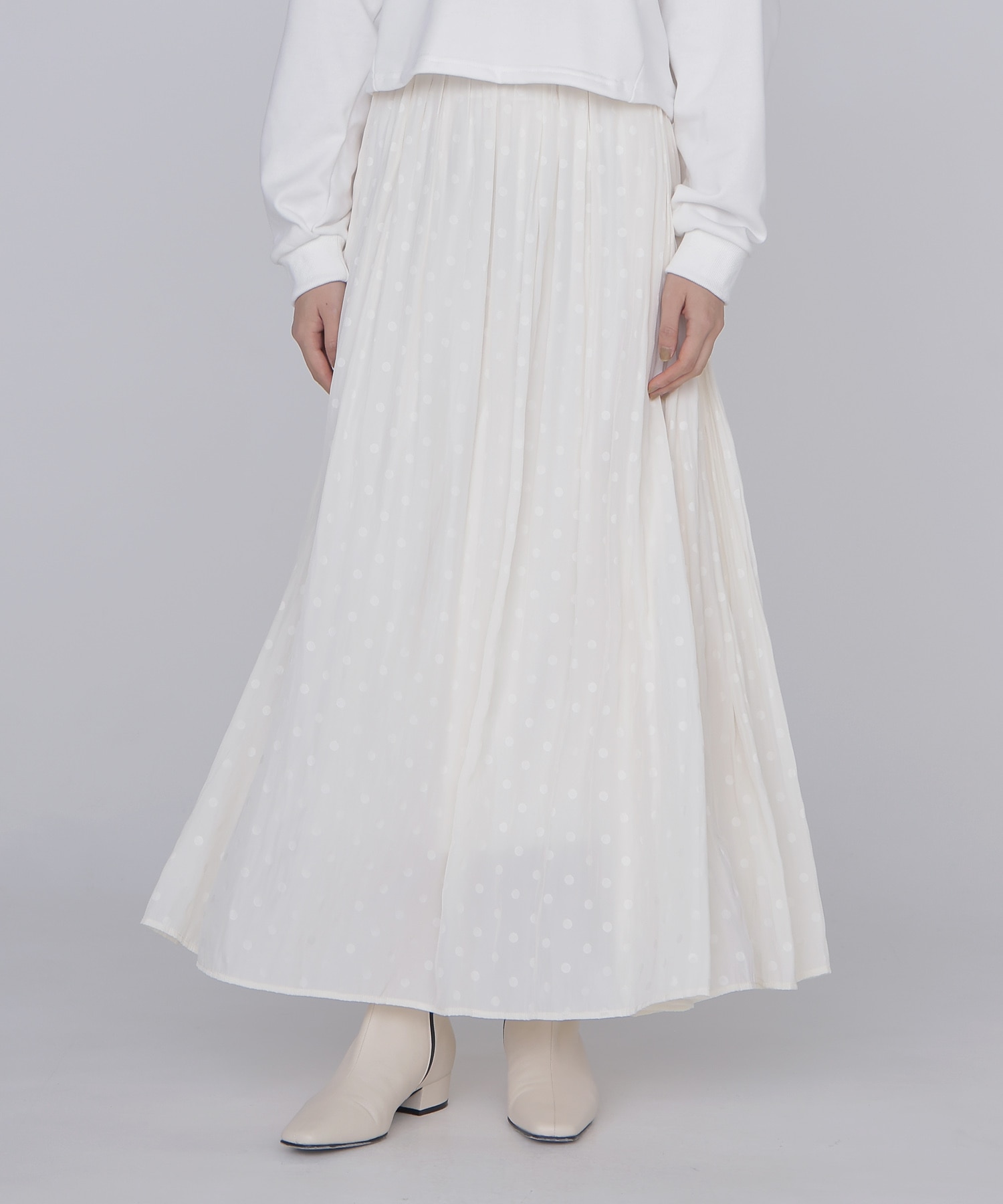 shadow dot long skirt