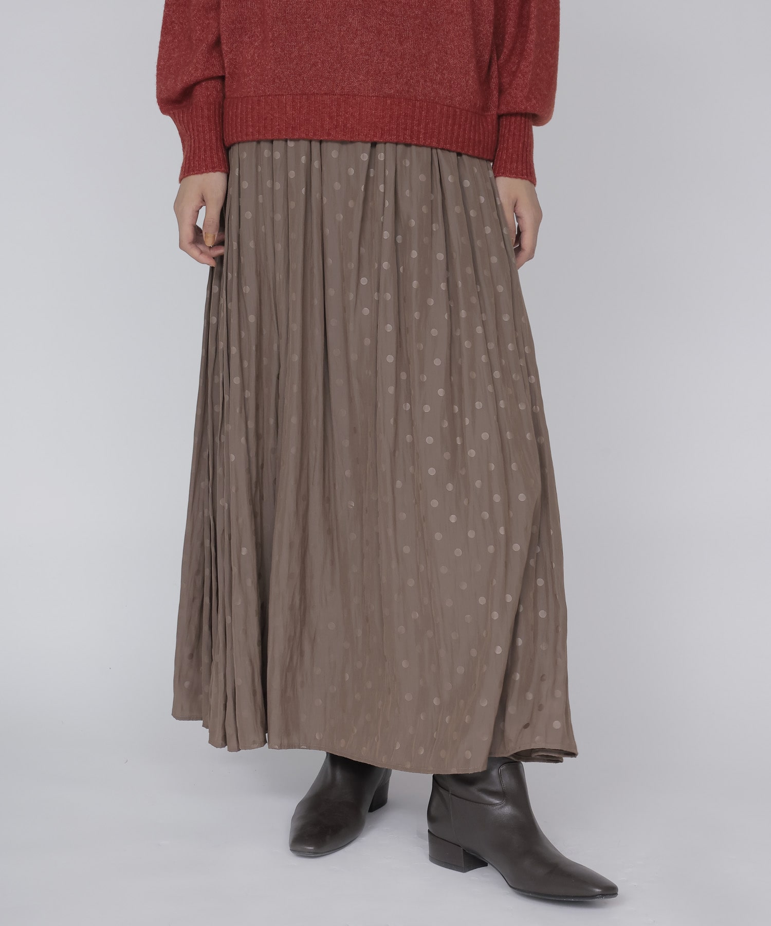 shadow dot long skirt